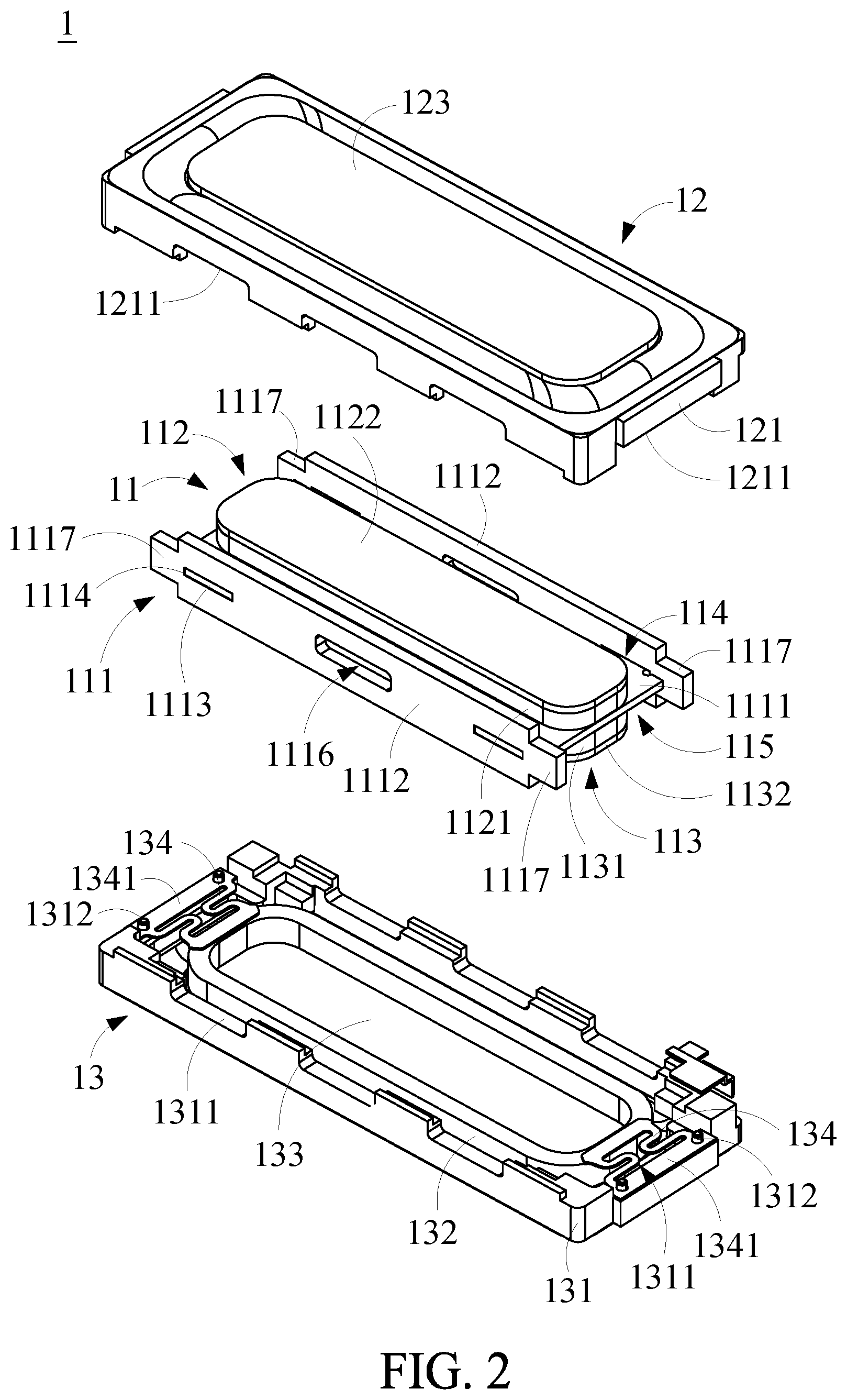 Patent US11832075 Figure 2 – Double-sided vibrating speaker