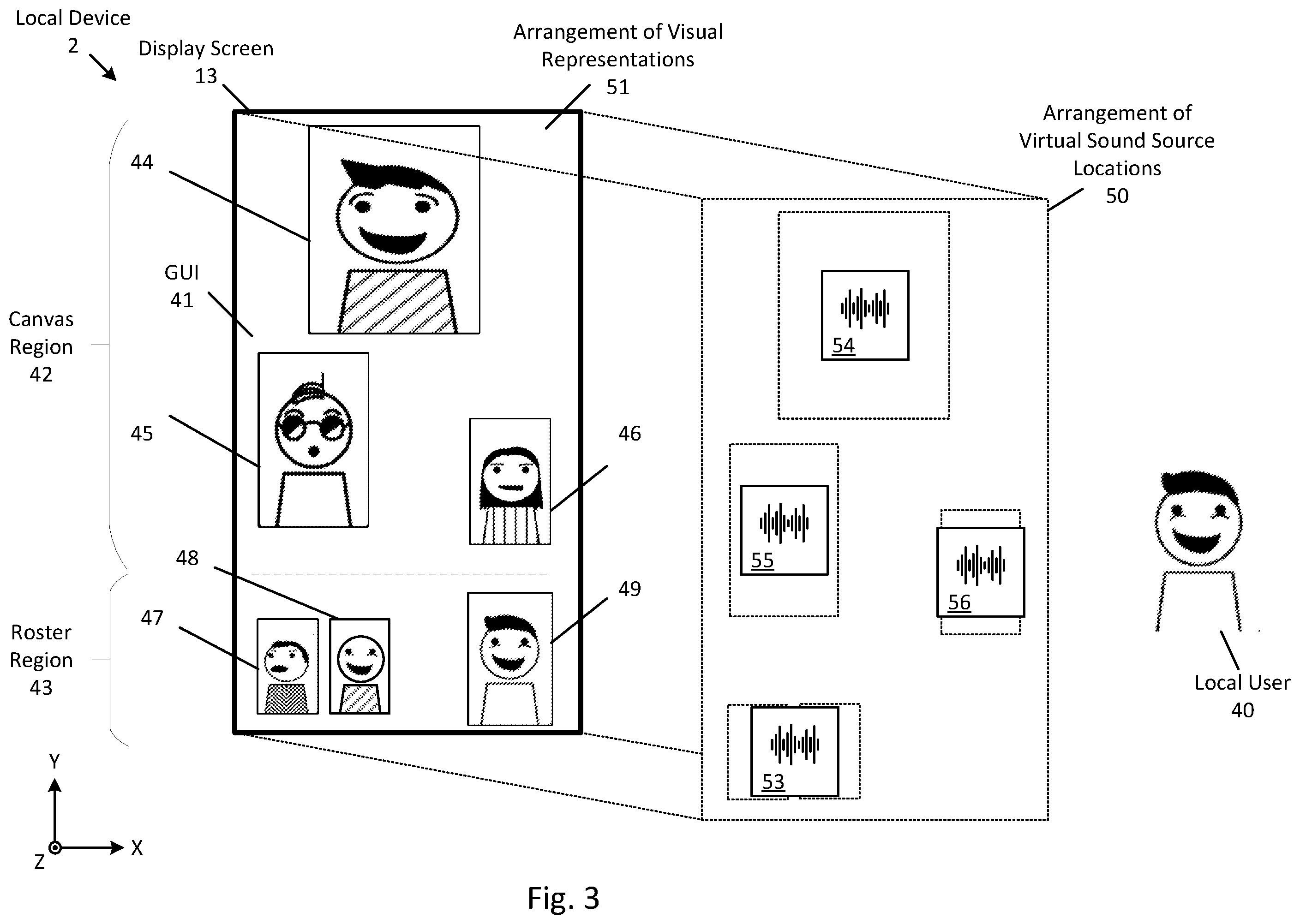 Patent US11832077 Figure 3 – Spatial audio controller
