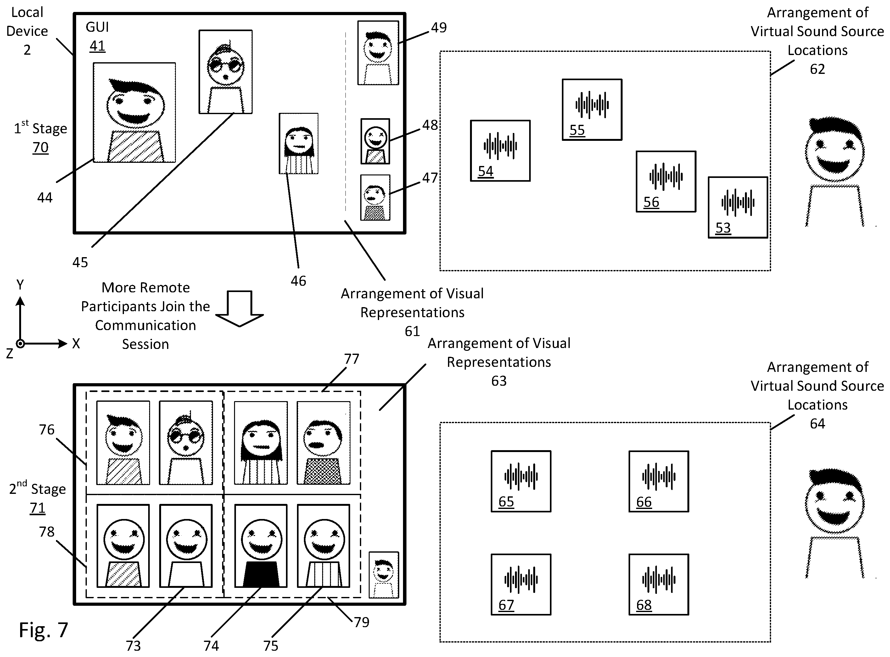 Patent US11832077 Figure 7 – Spatial audio controller