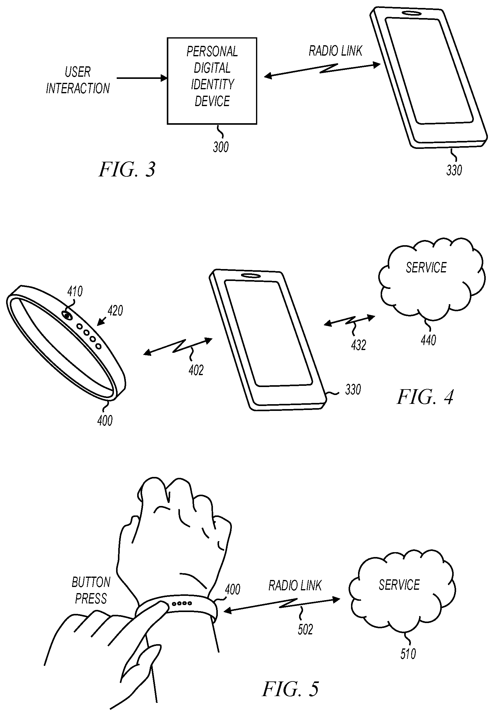Patent US11832095 Figure 2 – Wearable identity device for fingerprint bound access to a cloud service