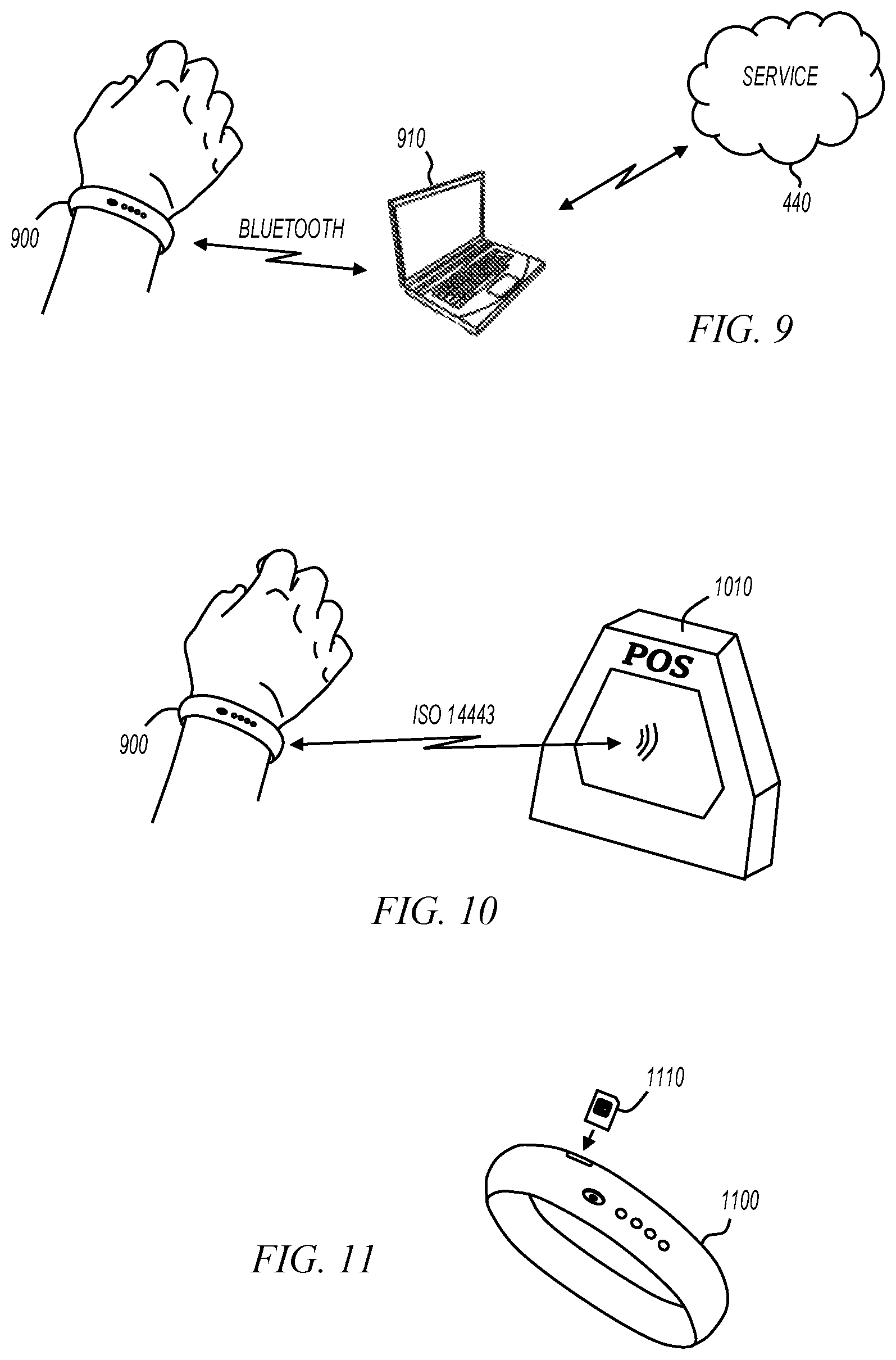 Patent US11832095 Figure 6 – Wearable identity device for fingerprint bound access to a cloud service