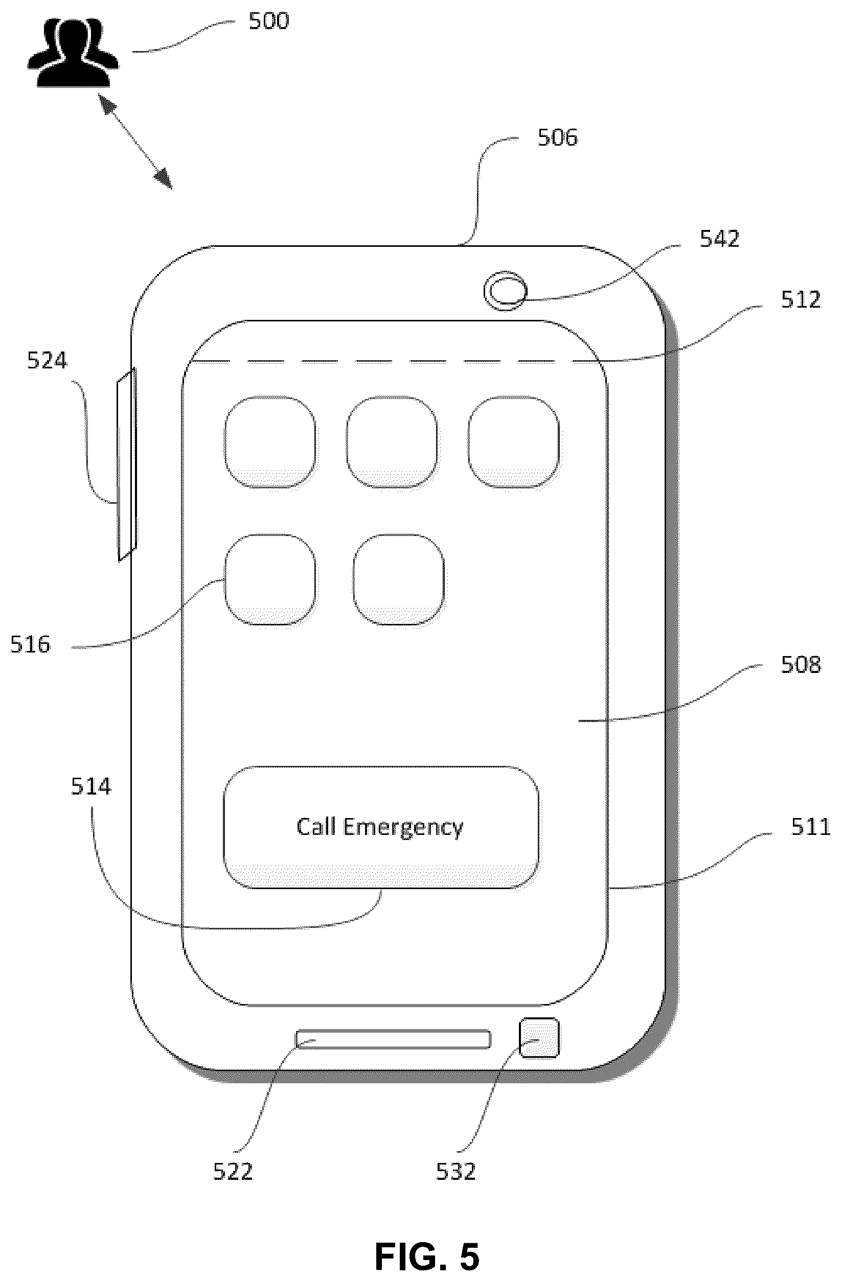 Patent US11832157 Figure 6 – Devices and methods for efficient emergency calling