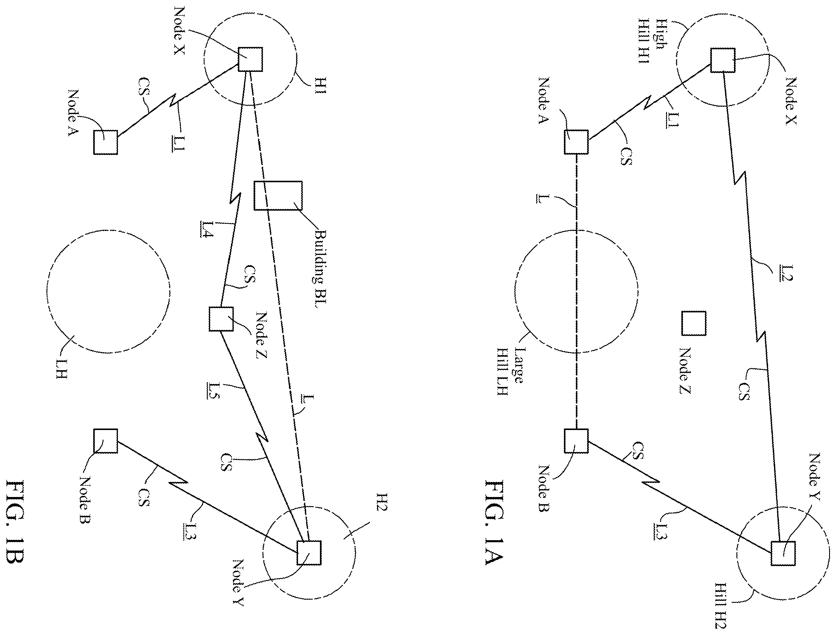 Patent US11832160 Figure 1 – Radio system using nodes with high gain antennas