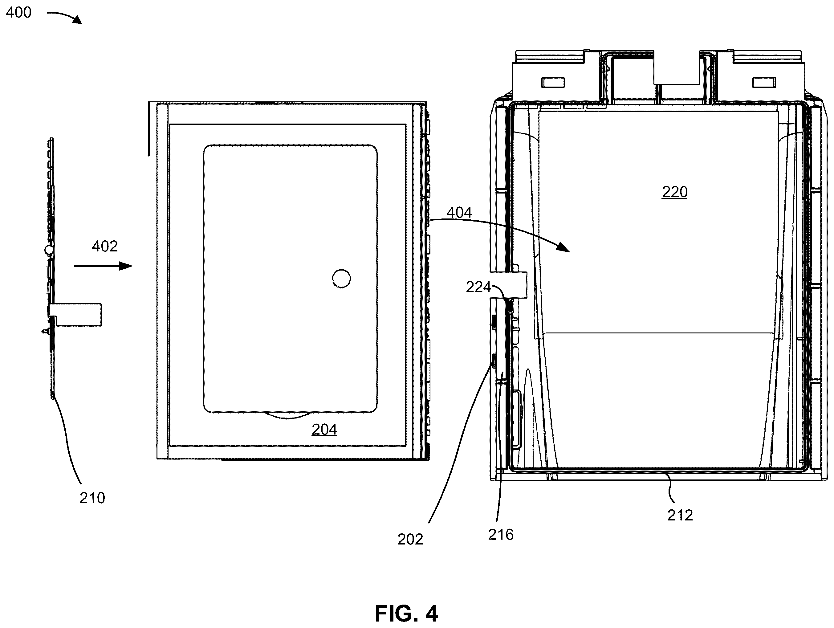 Patent US11832207 Figure 4 – Device locationing using a beacon of a battery pack