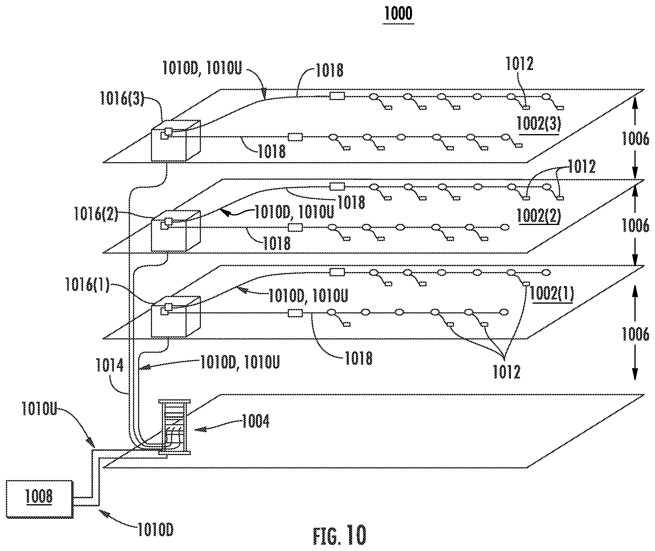 Patent US11832353 Figure 10 – Dynamic use of remote units in a wireless communications system (WCS)