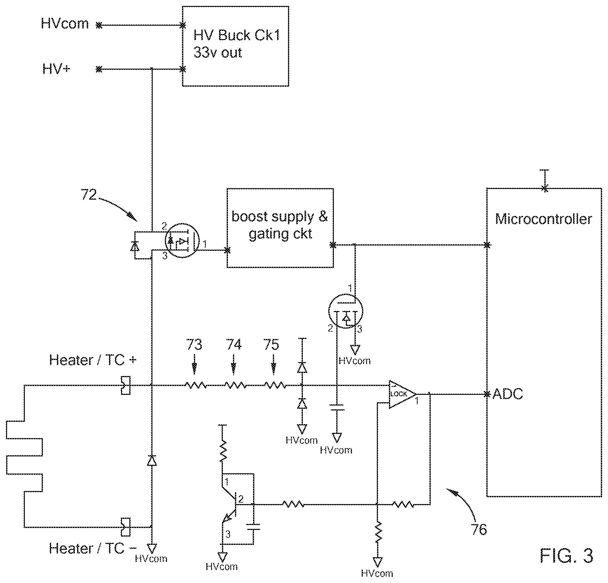 Patent US11832356 Figure 3 – Resistive heater with temperature sensing power pins
