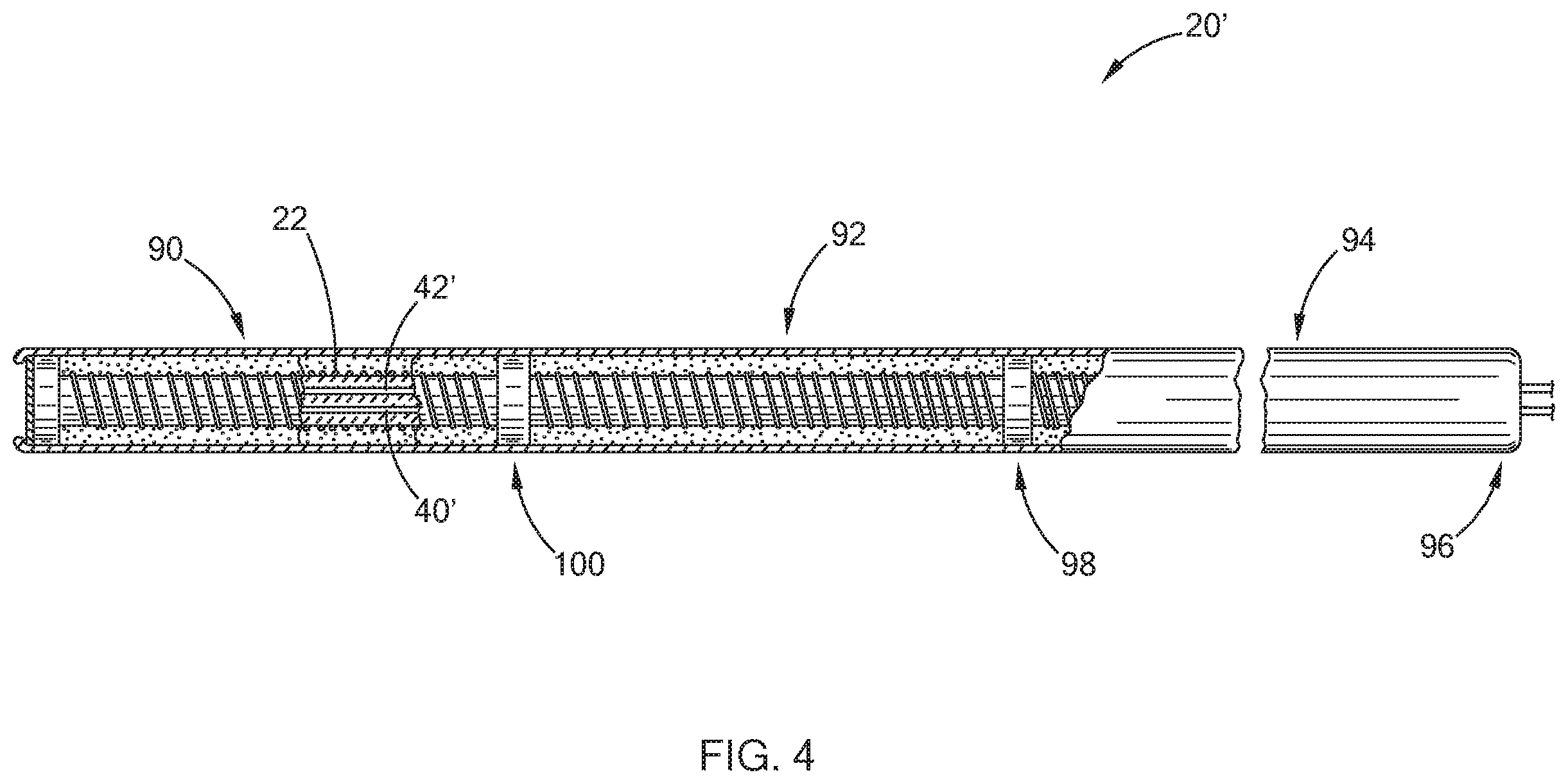 Patent US11832356 Figure 4 – Resistive heater with temperature sensing power pins
