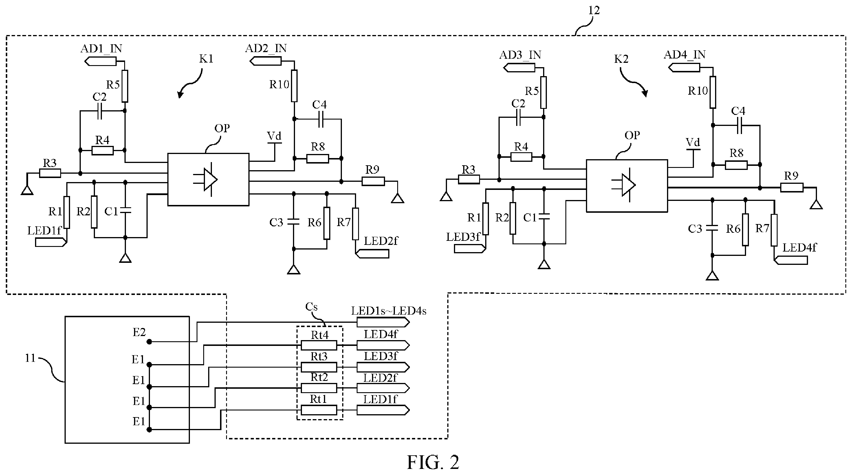 Patent US11832363 Figure 2 – Intelligent lighting device control system with adaptive adjustment function and method thereof