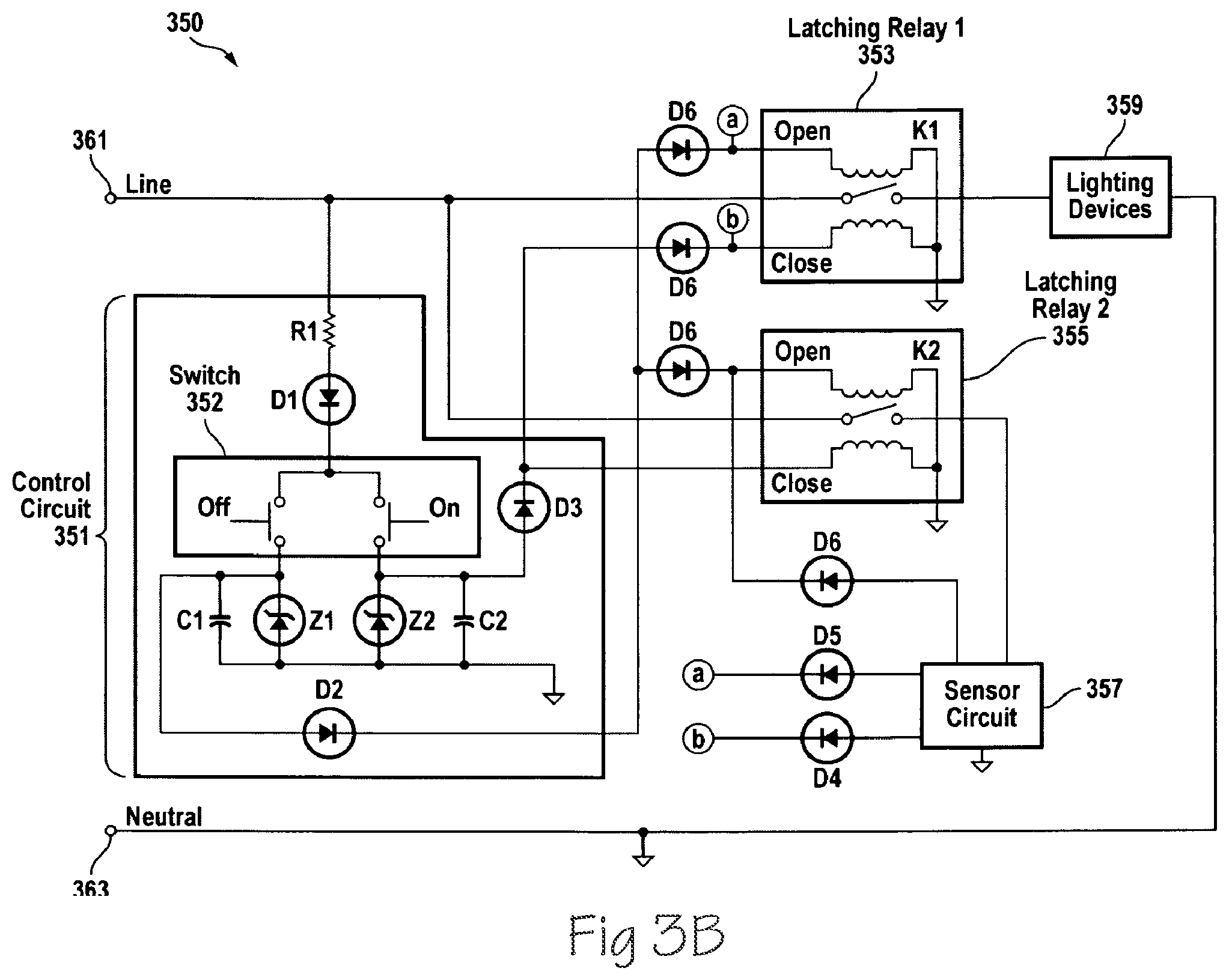 Patent US11832366 Figure 3 – Zero power lighting control device and method