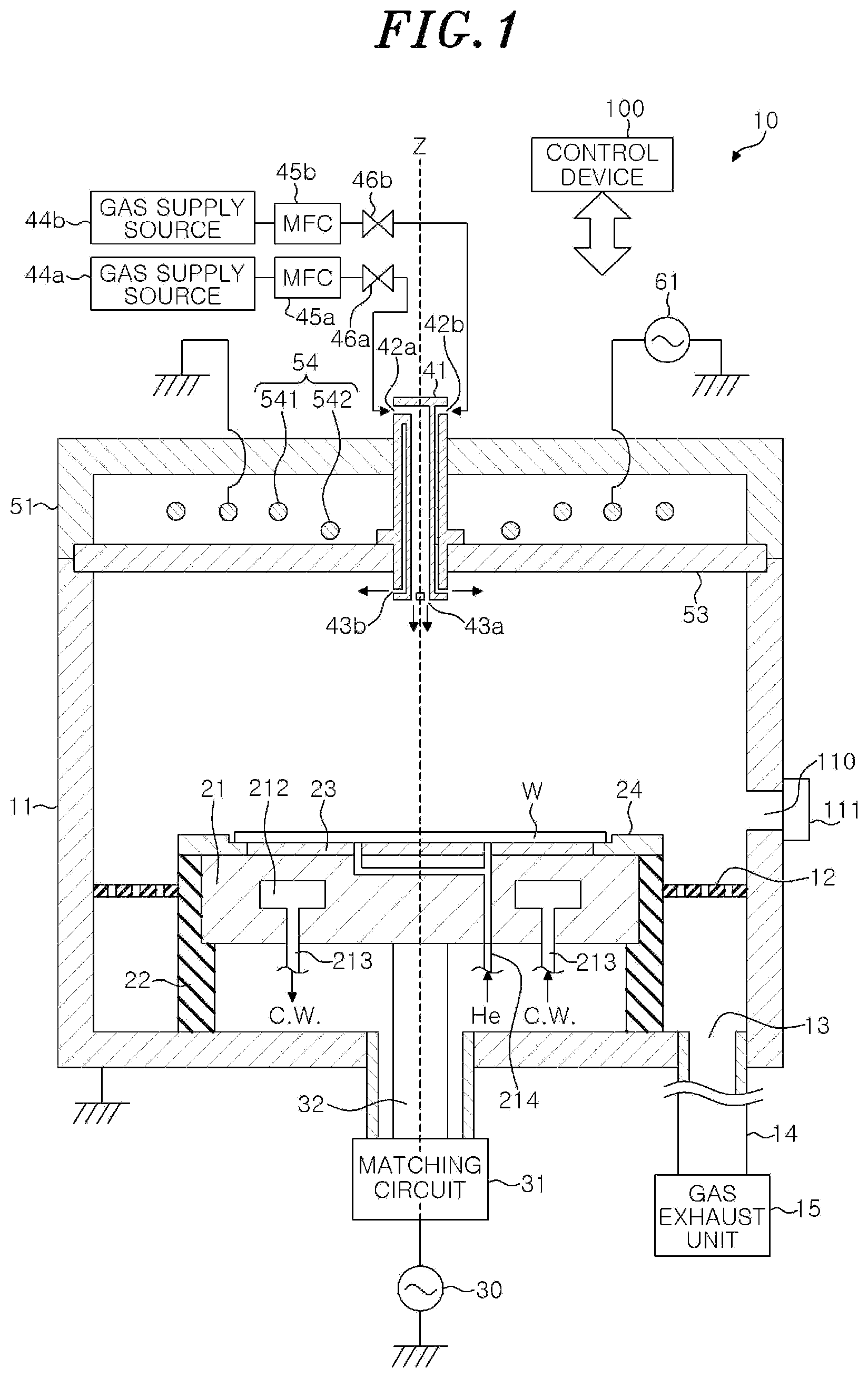 Patent US11832373 — Plasma processing apparatus — Figure 1