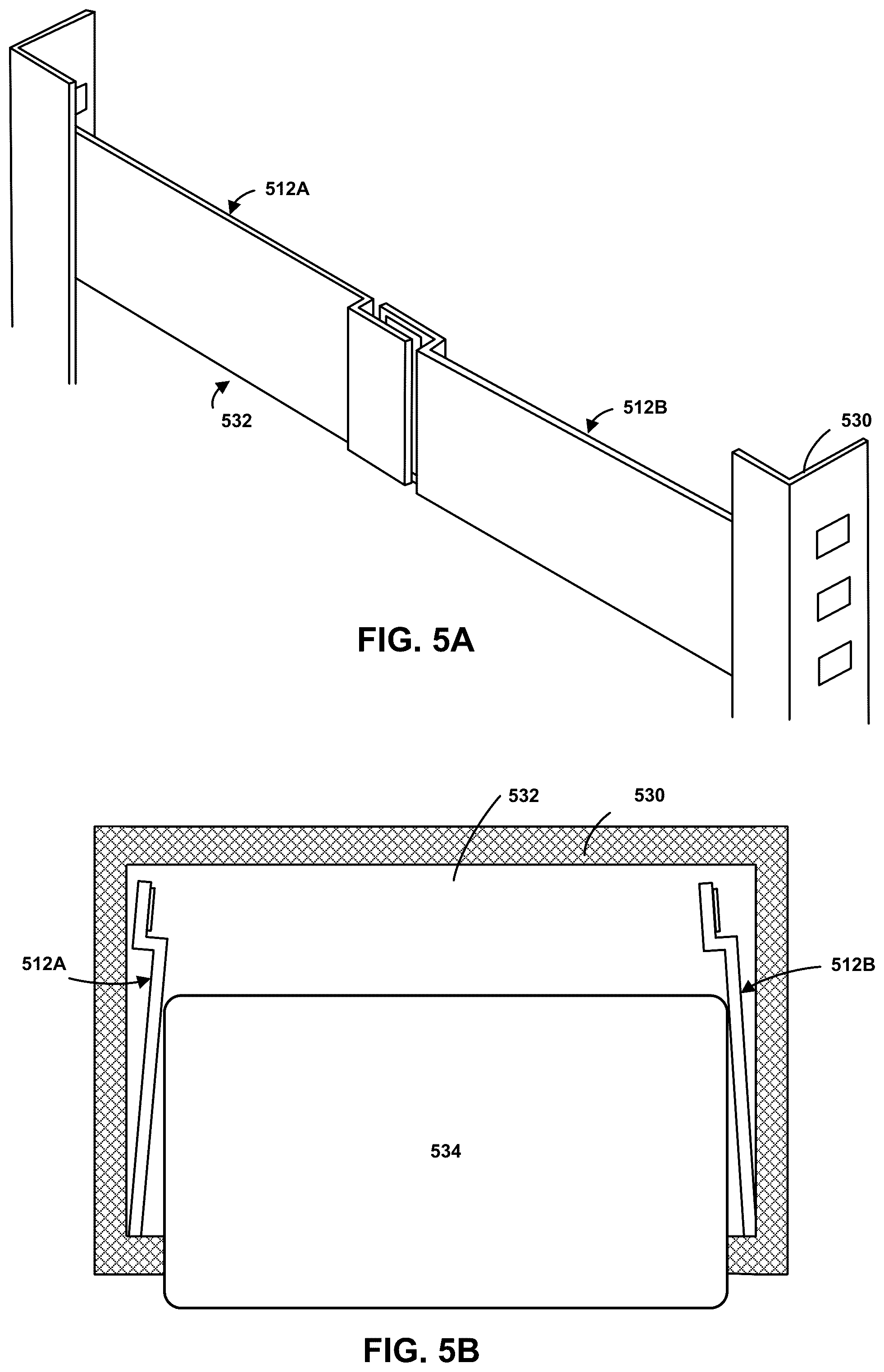 Patent US11832376 Figure 6 – Fold away blanking panel system