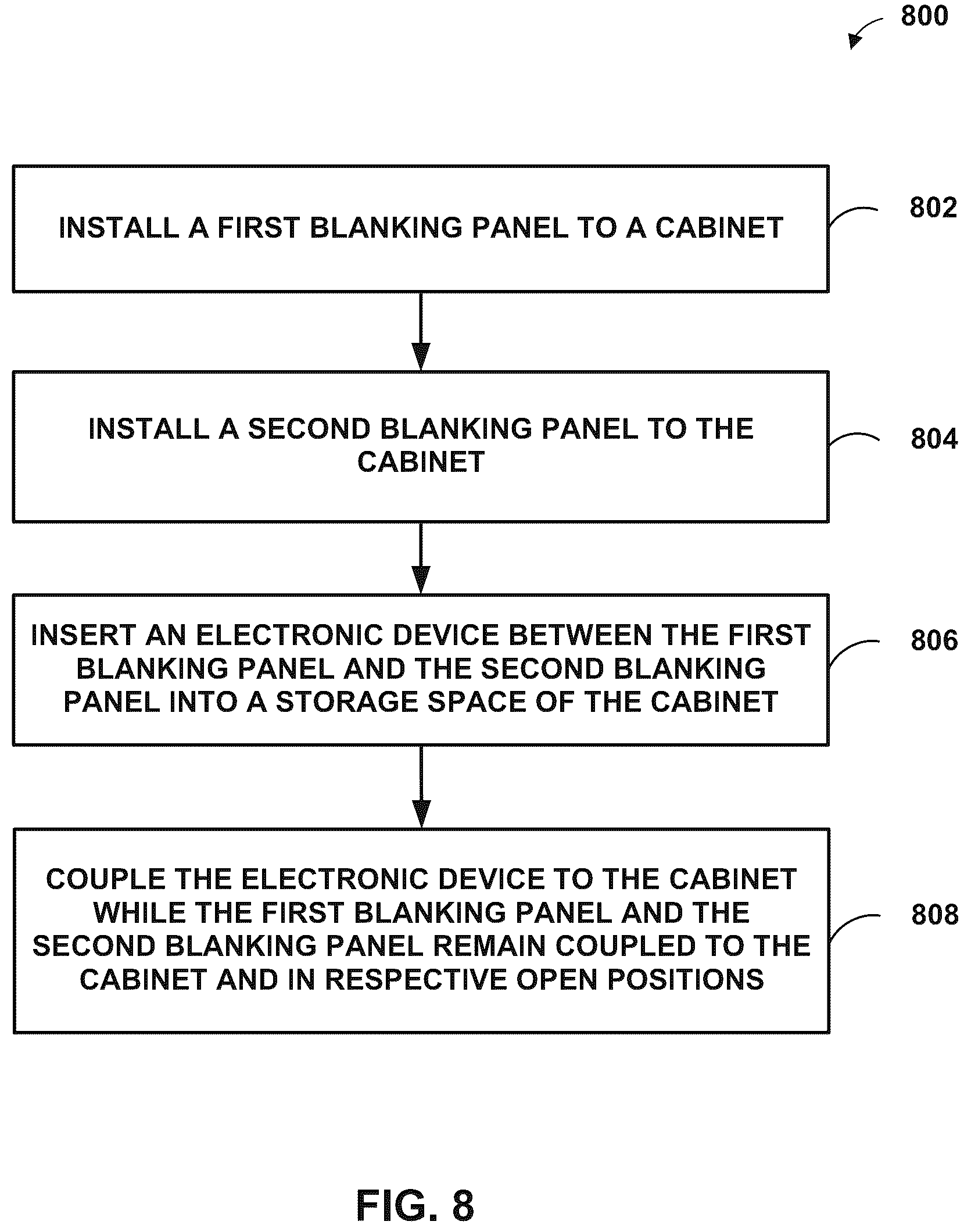 Patent US11832376 Figure 9 – Fold away blanking panel system