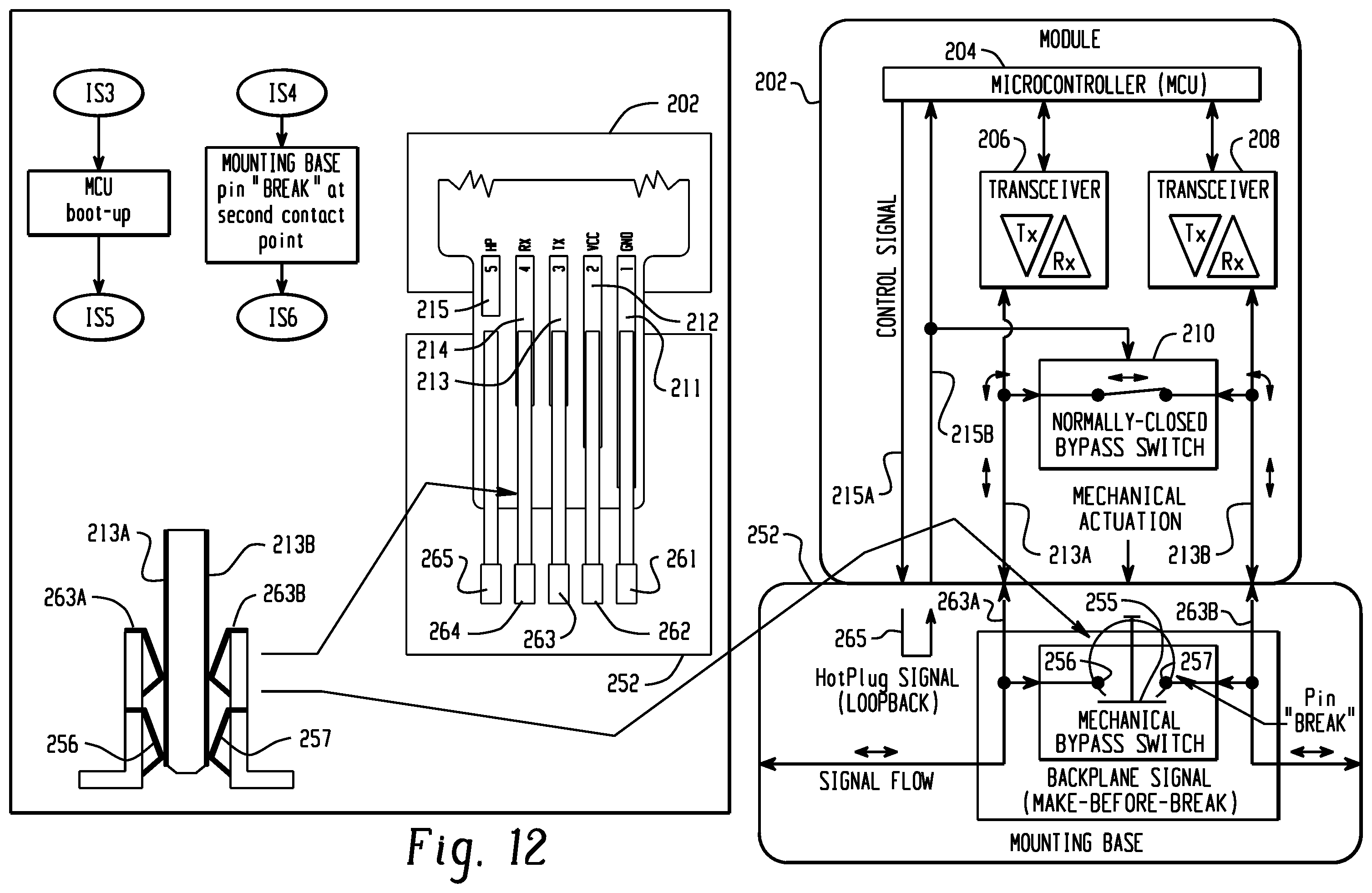 Patent US11832377 Figure 12 – Industrial control device and method for insertion and removal of a module under power without interruption