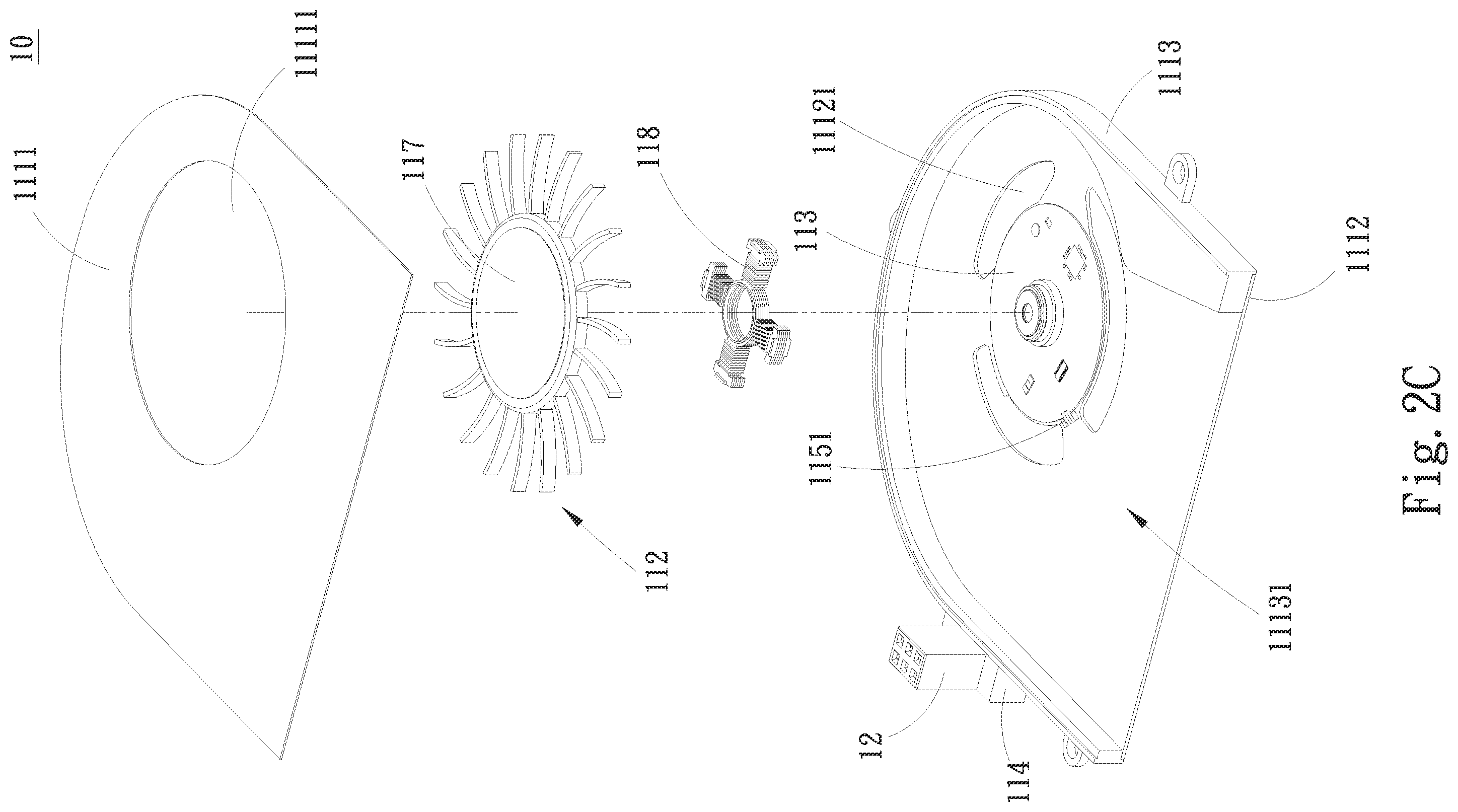 Patent US11832380 Figure 4 – Fan structure automatically mountable on a system circuit board