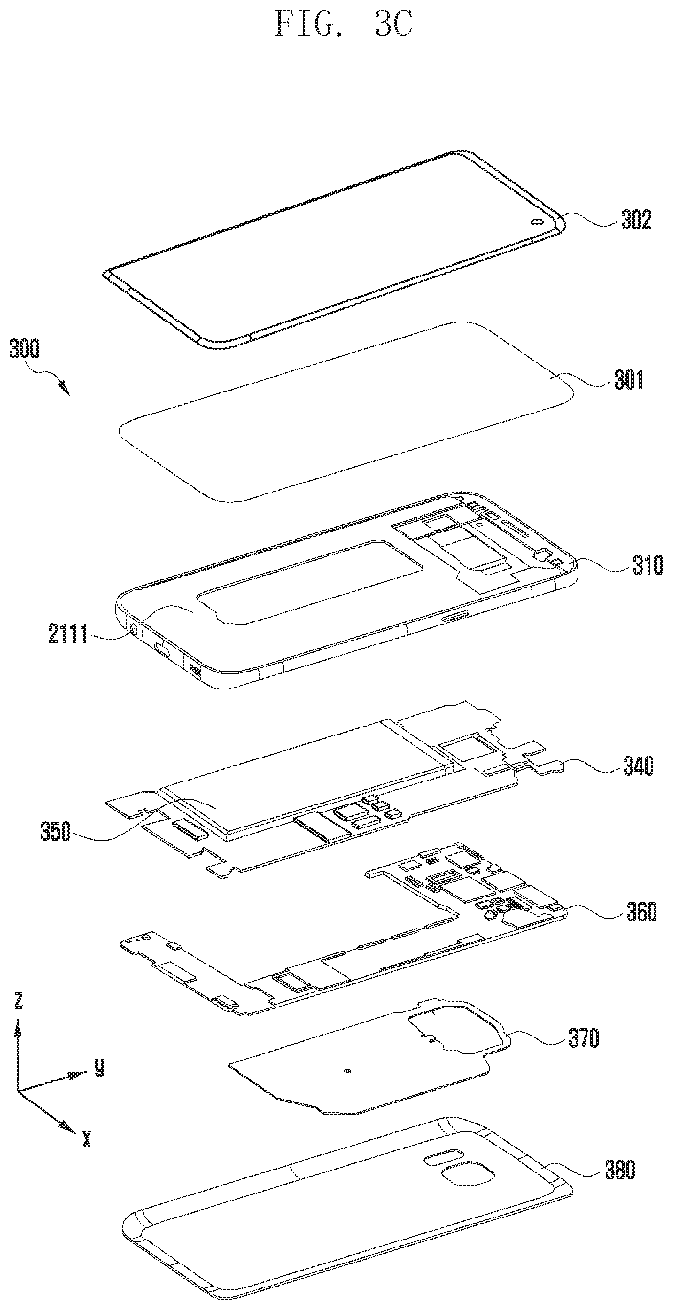 Patent US11832381 Figure 5 – Electronic device including antenna and heat dissipation structure