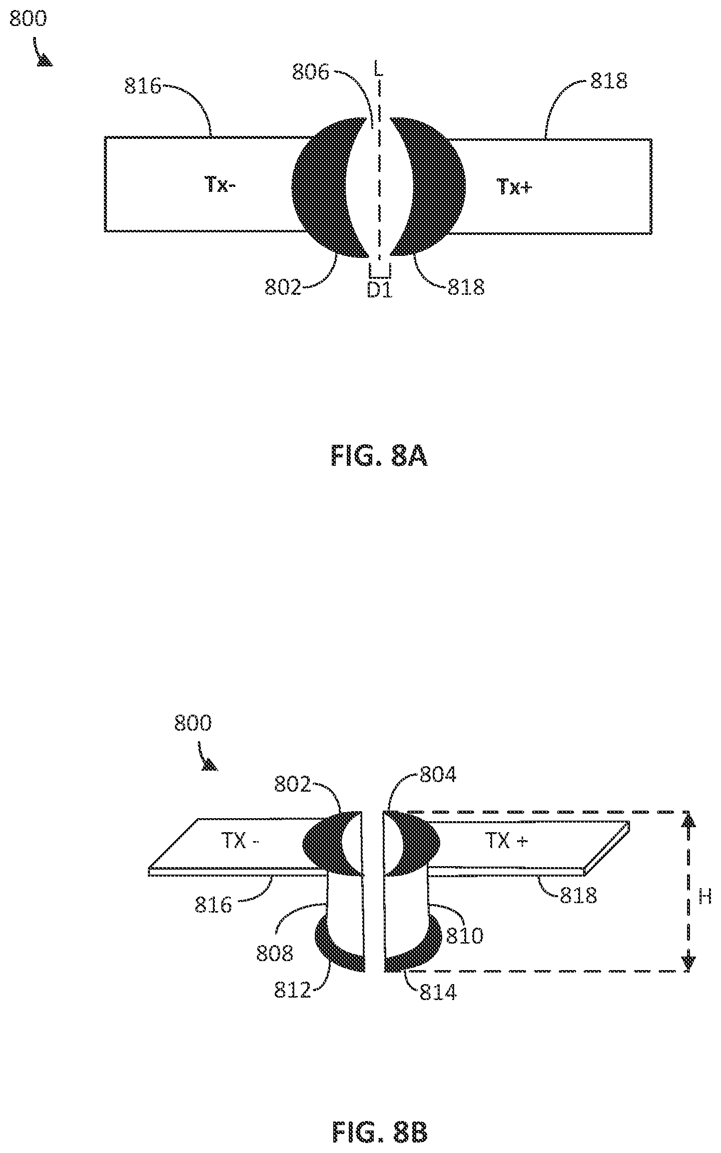 Patent US11832383 Figure 6 – Shared vias for differential pair trace routing