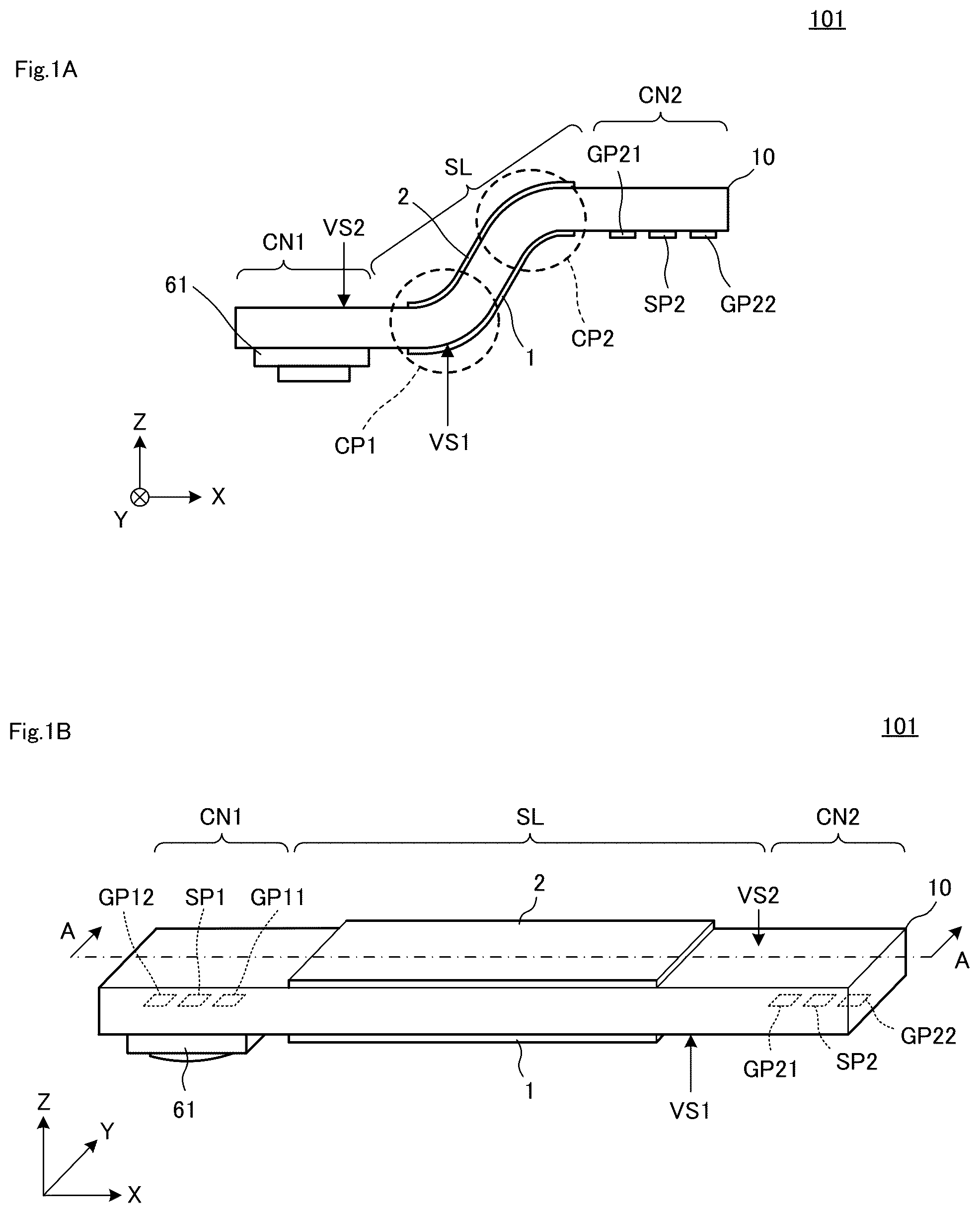 Patent US11832384 Figure 1 – Multilayer resin substrate and method of manufacturing multilayer resin substrate