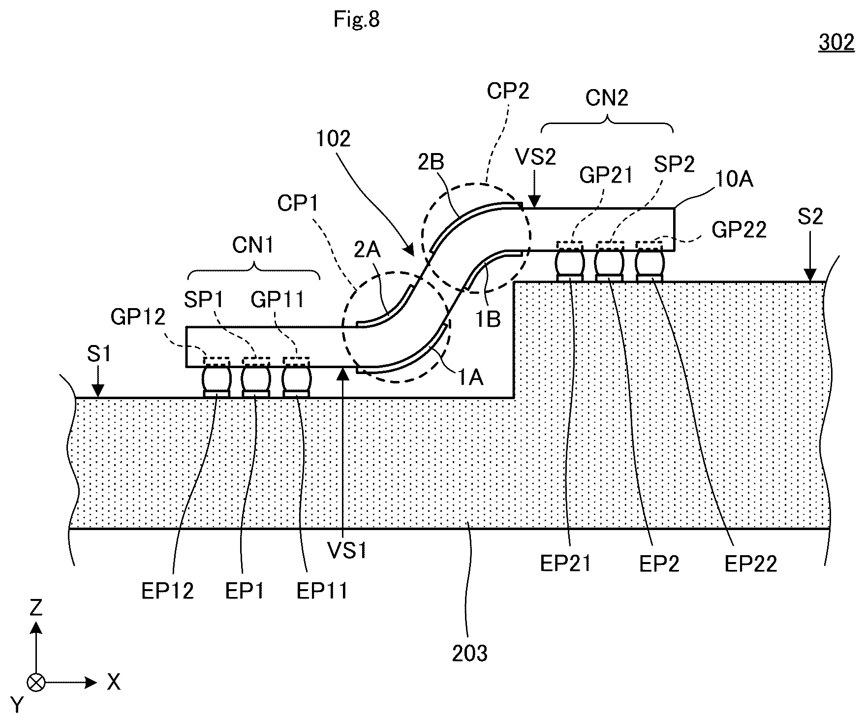 Patent US11832384 Figure 8 – Multilayer resin substrate and method of manufacturing multilayer resin substrate