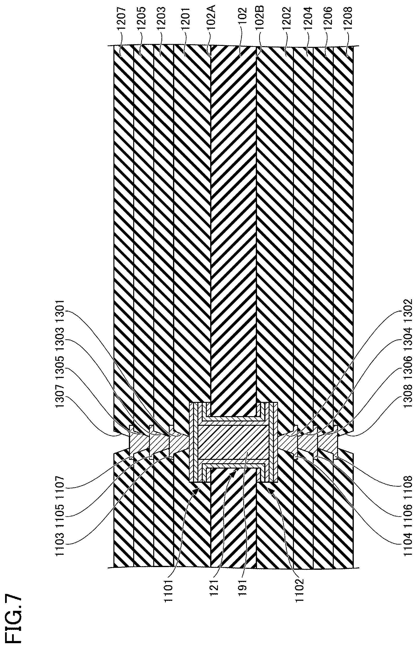 Patent US11832388 Figure 7 – Wiring board