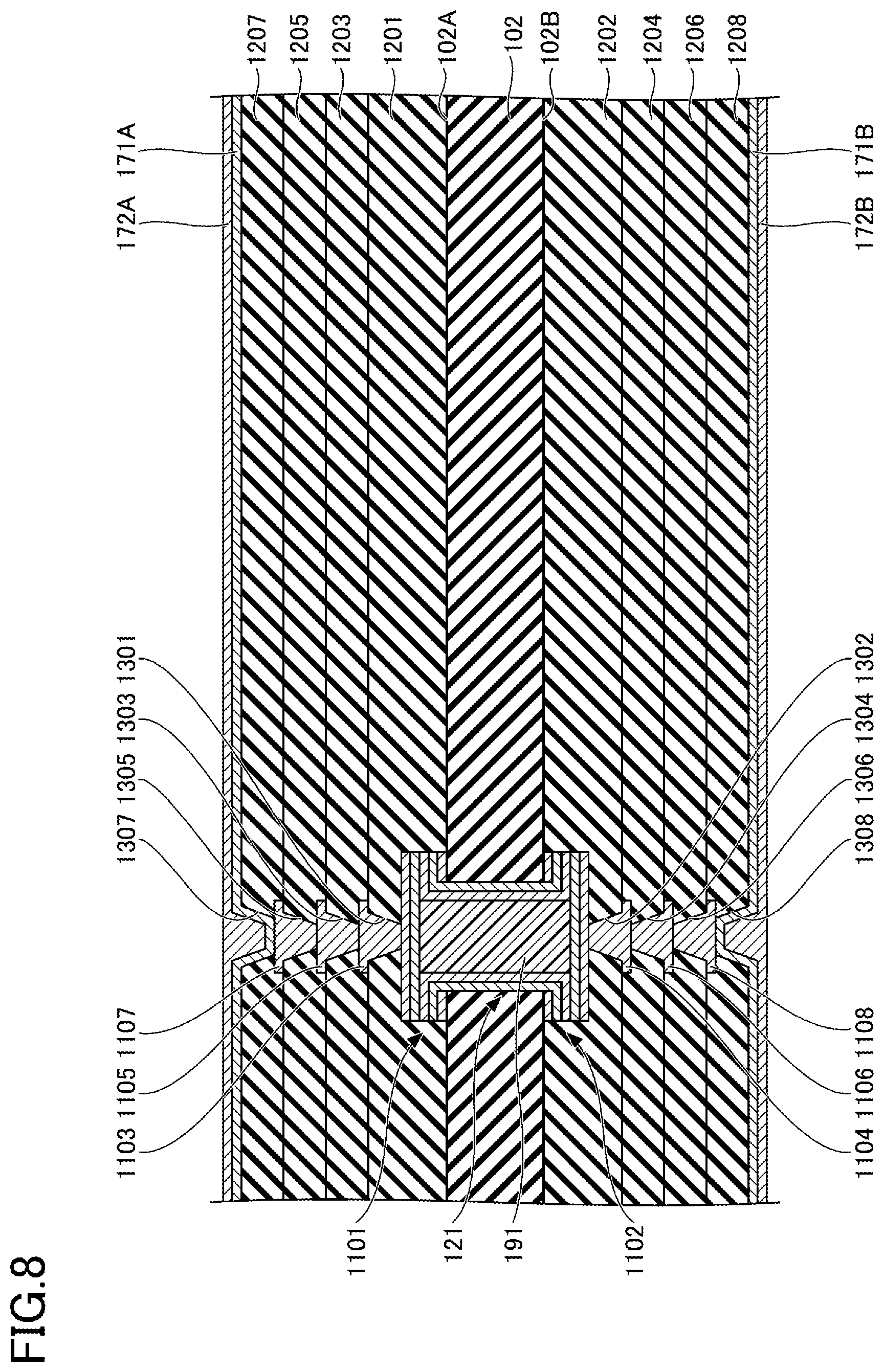 Patent US11832388 Figure 8 – Wiring board