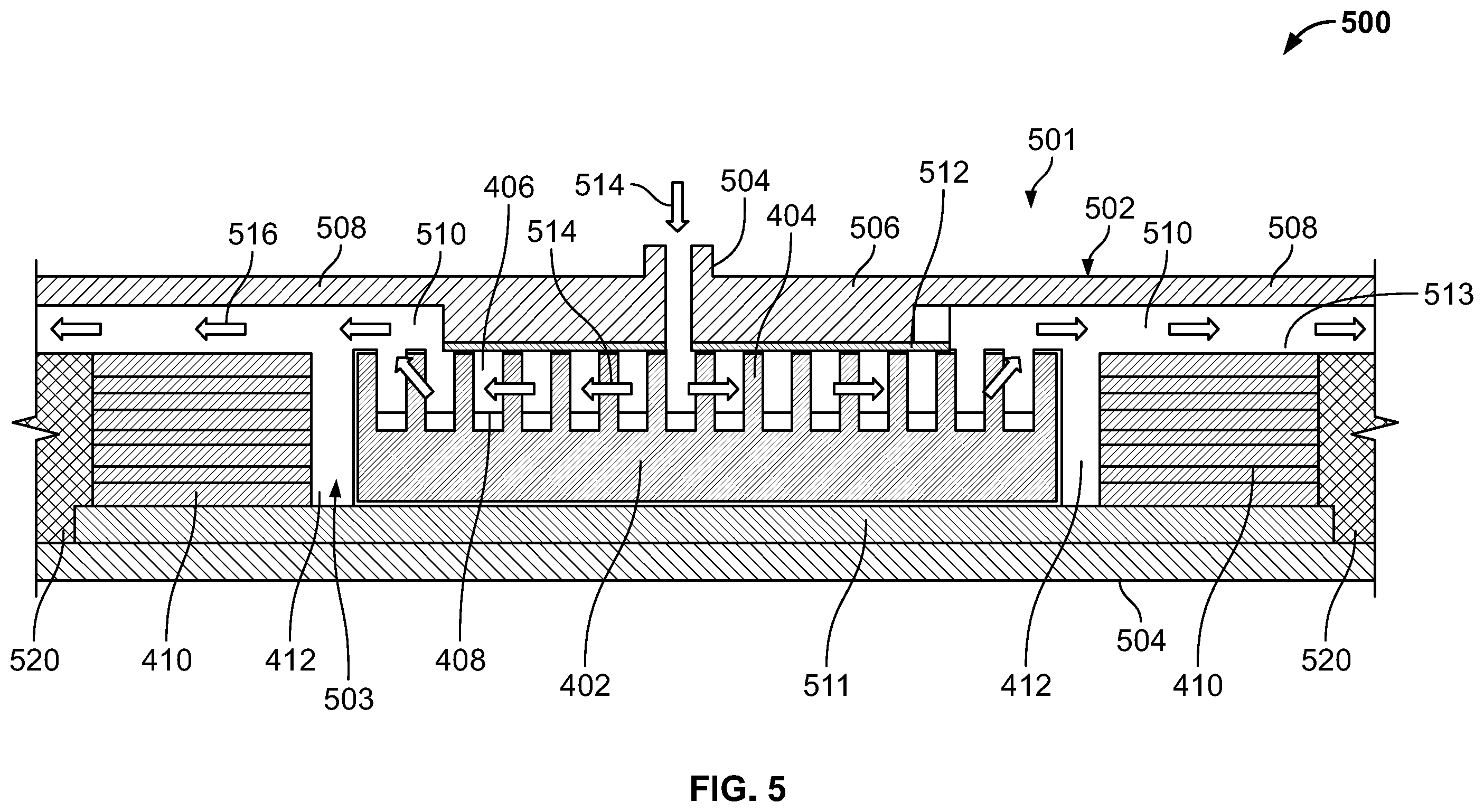 Patent US11832396 Figure 5 – Cooling electronic devices in a data center