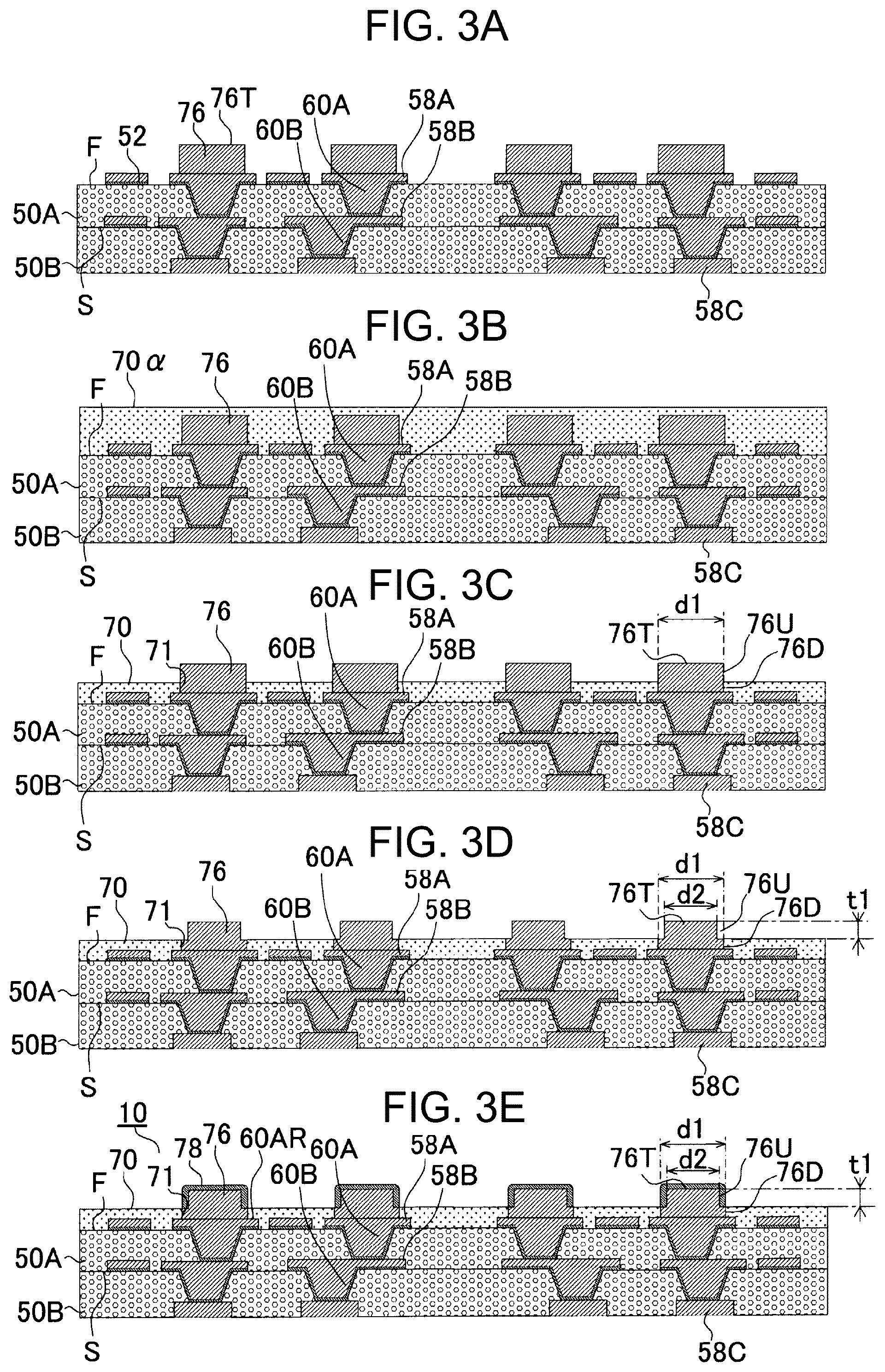 Patent US11832397 Figure 3 – Printed wiring board and method for manufacturing printed wiring board