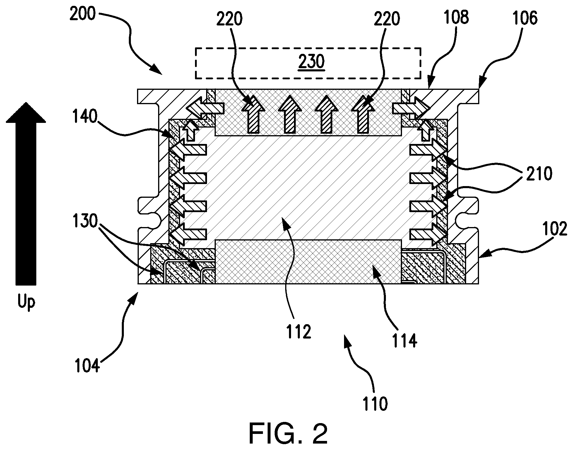 Patent US11832398 Figure 2 – Apparatus and method for encapsulating an electronic component