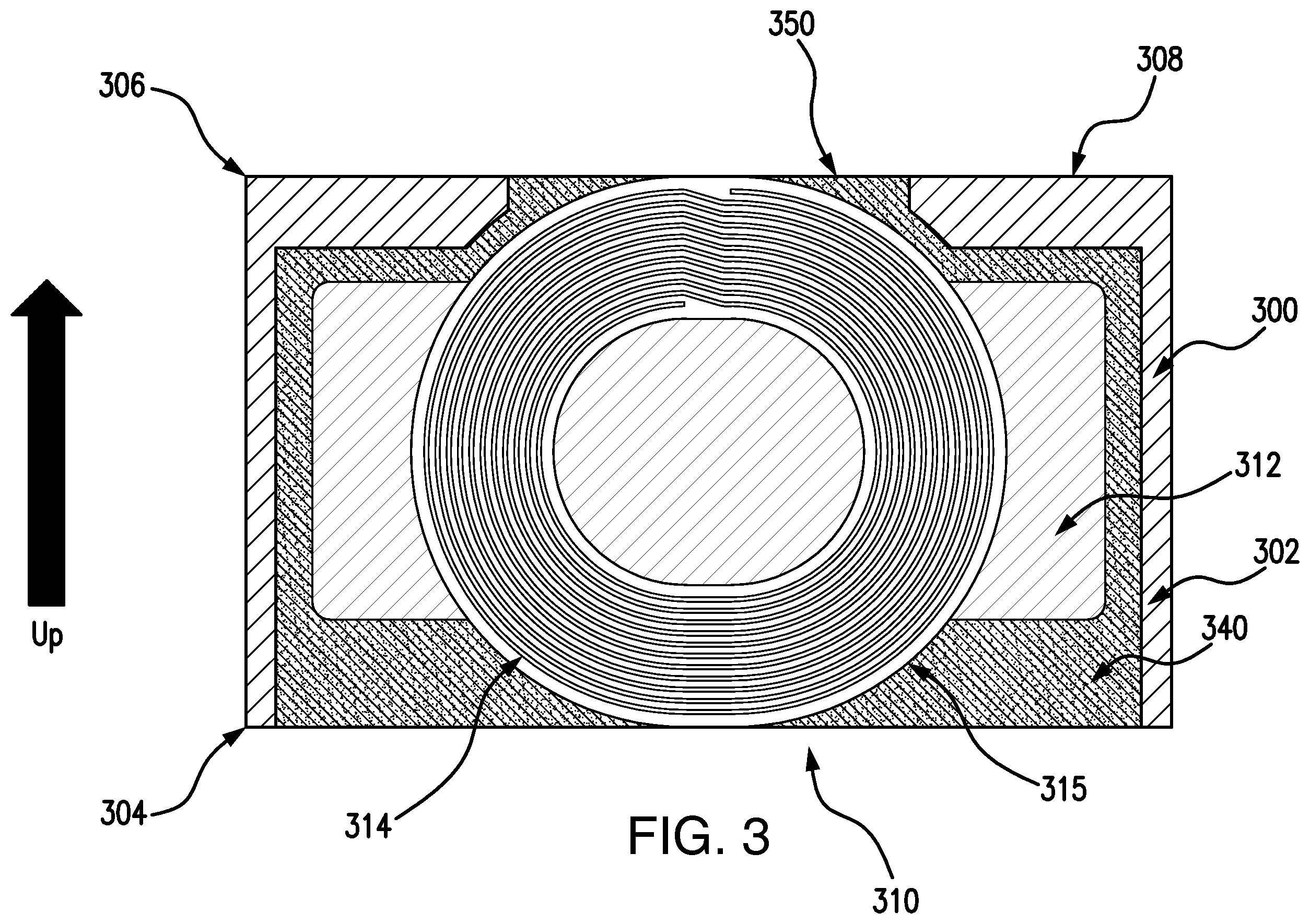 Patent US11832398 Figure 3 – Apparatus and method for encapsulating an electronic component