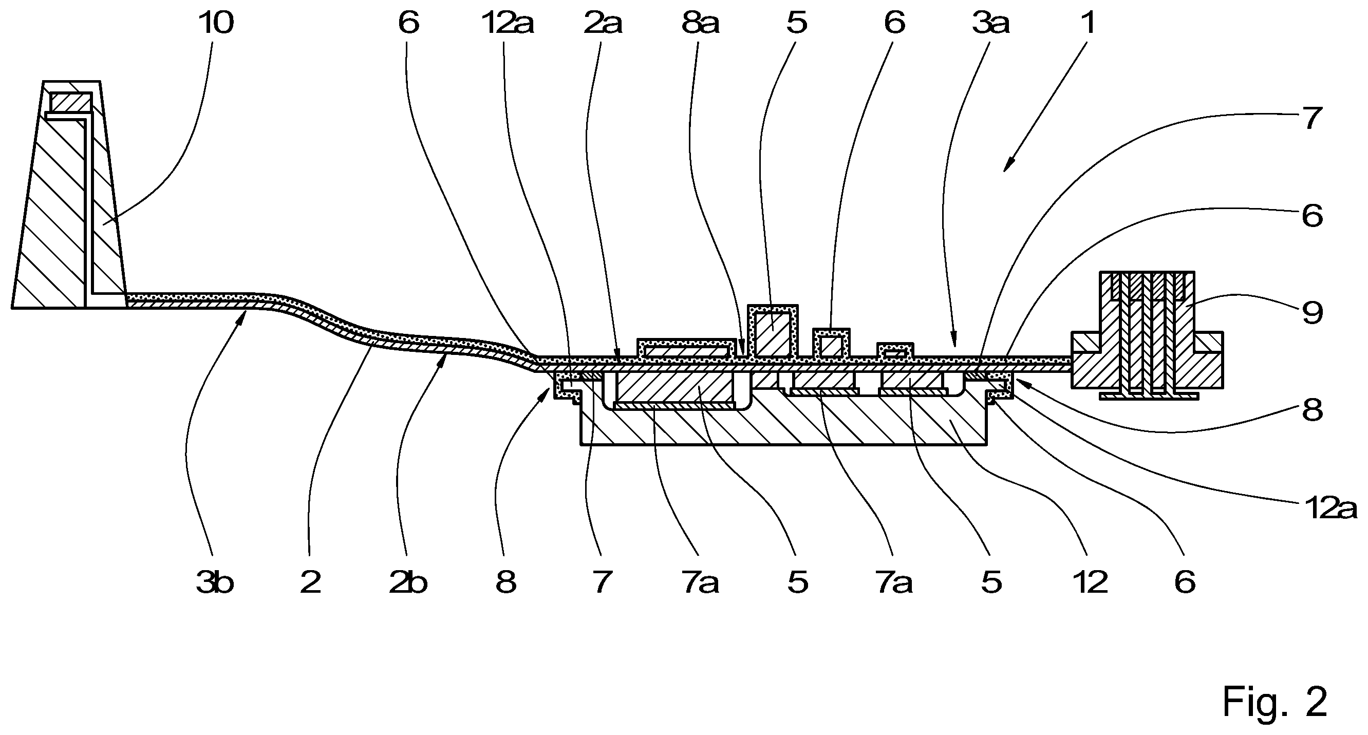 Patent US11832399 Figure 2 – Electronics module for a transmission control unit, and transmission control unit