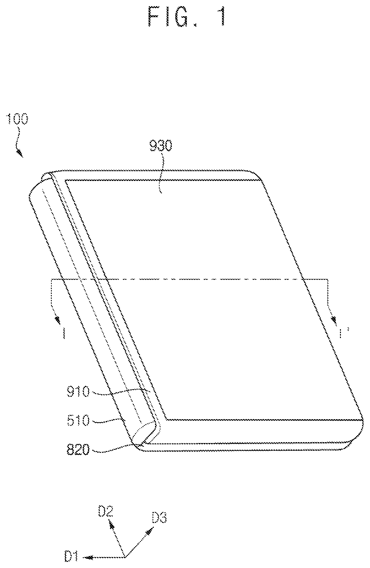 Patent US11832406 Figure 1 – Display device