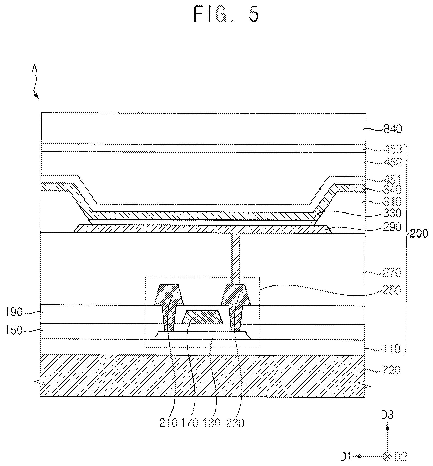 Patent US11832406 Figure 5 – Display device