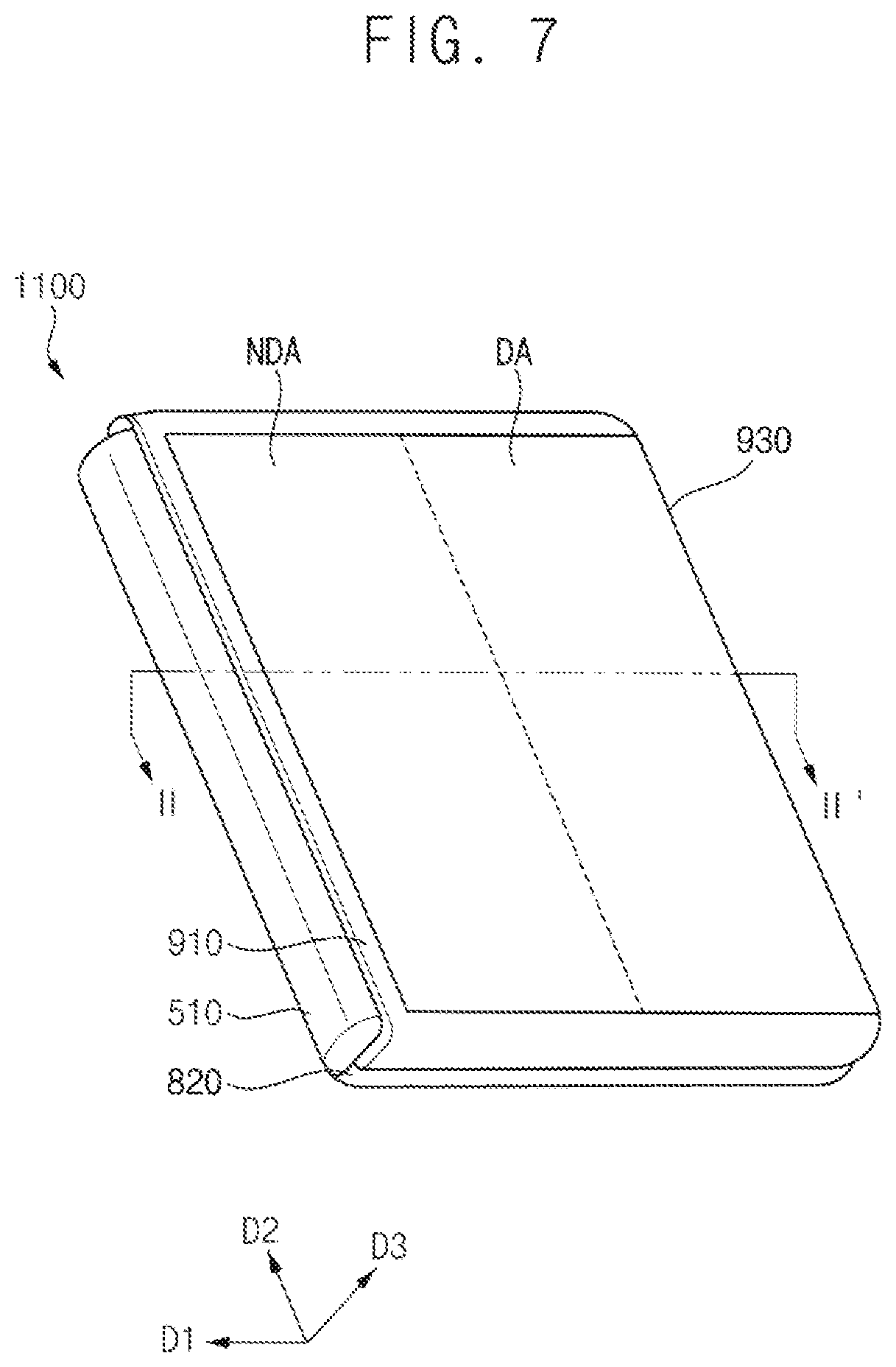 Patent US11832406 Figure 7 – Display device
