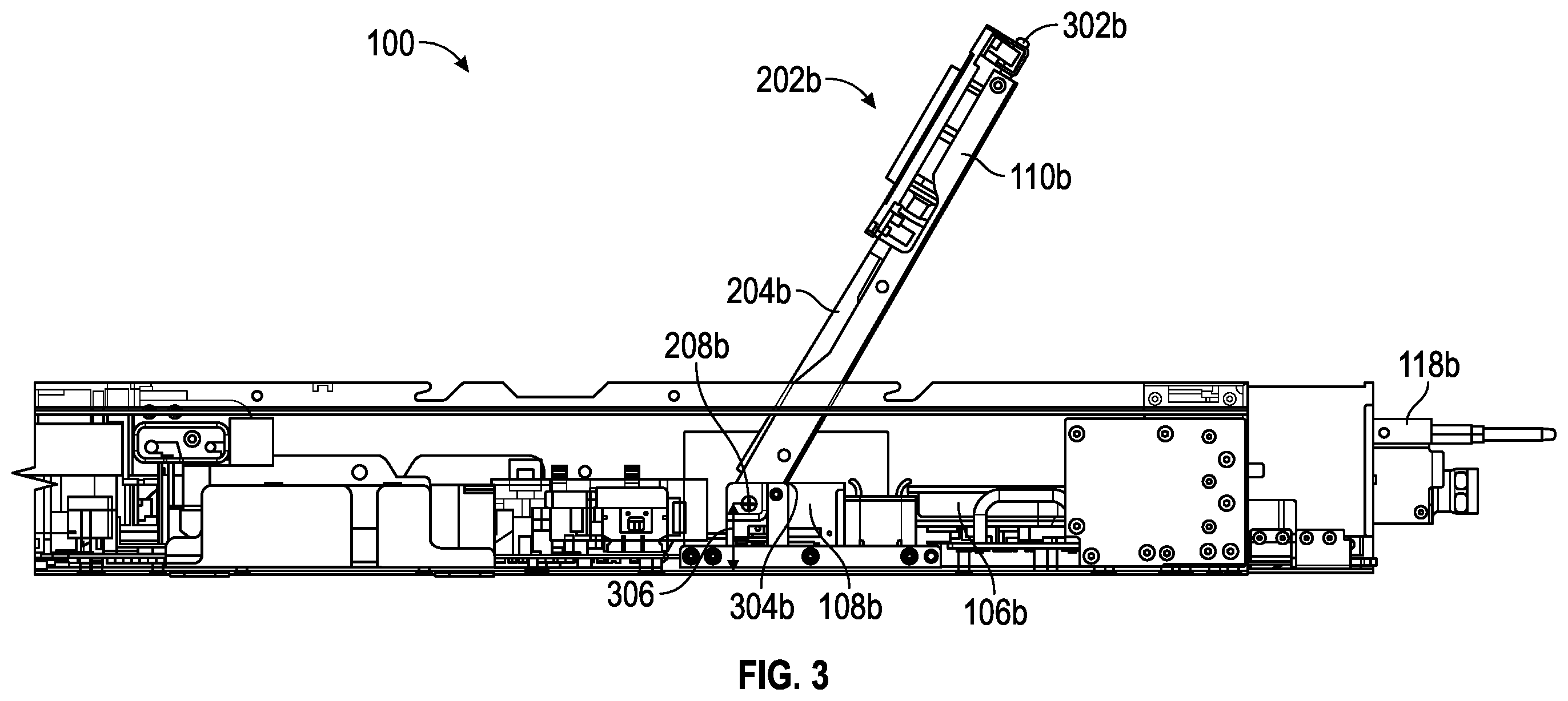Patent US11832417 Figure 3 – Support bracket for liquid cooling cold plate mechanism