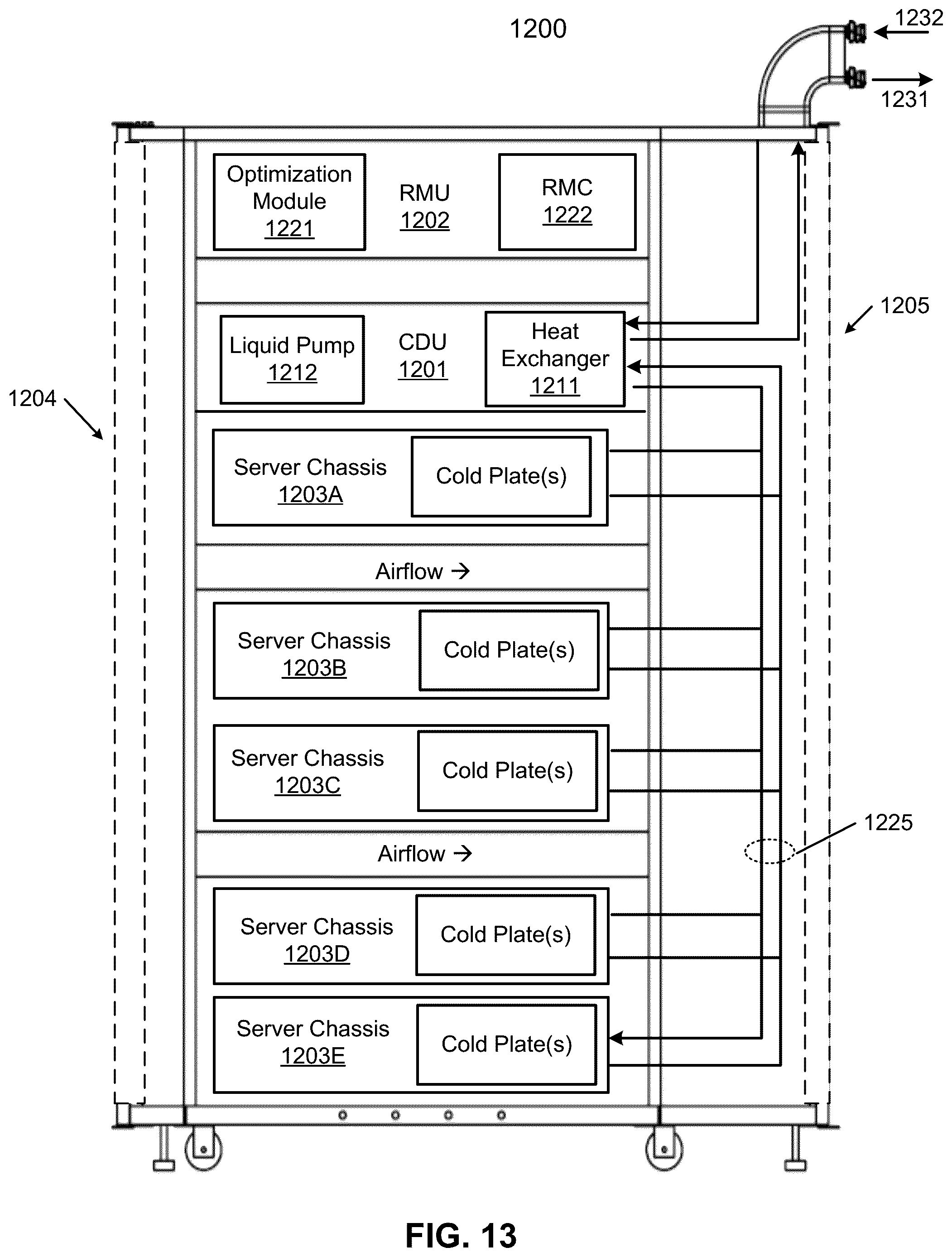 Patent US11832423 Figure 12 – Liquid cooling unit for peripheral devices