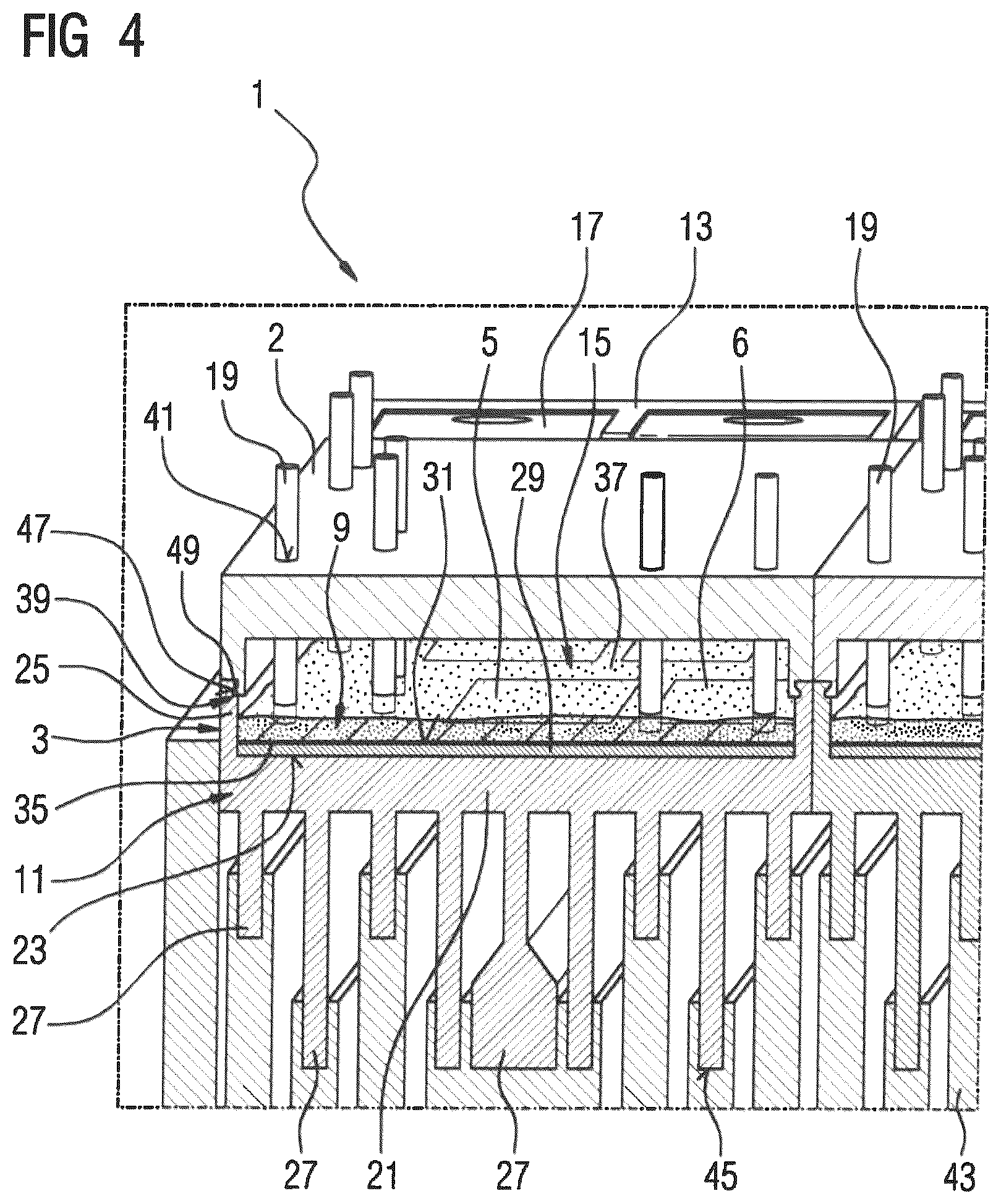 Patent US11832425 Figure 4 – Support for electric components