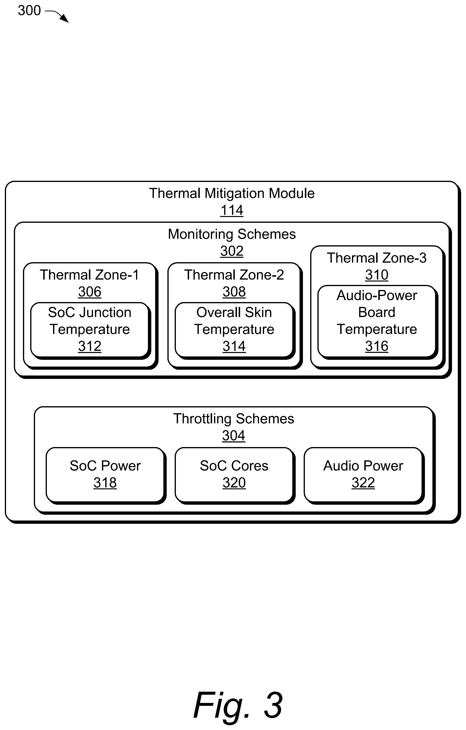Patent US11832426 Figure 3 – Thermal mitigation for an electronic speaker device and associated apparatuses and methods
