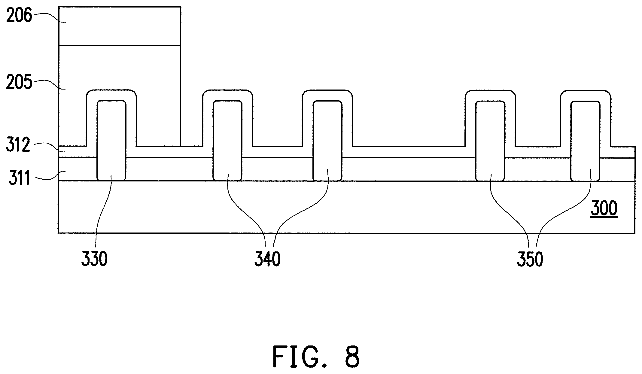 Patent US11832429 Figure 9 – Eight-transistor static random access memory, layout thereof, and method for manufacturing the same