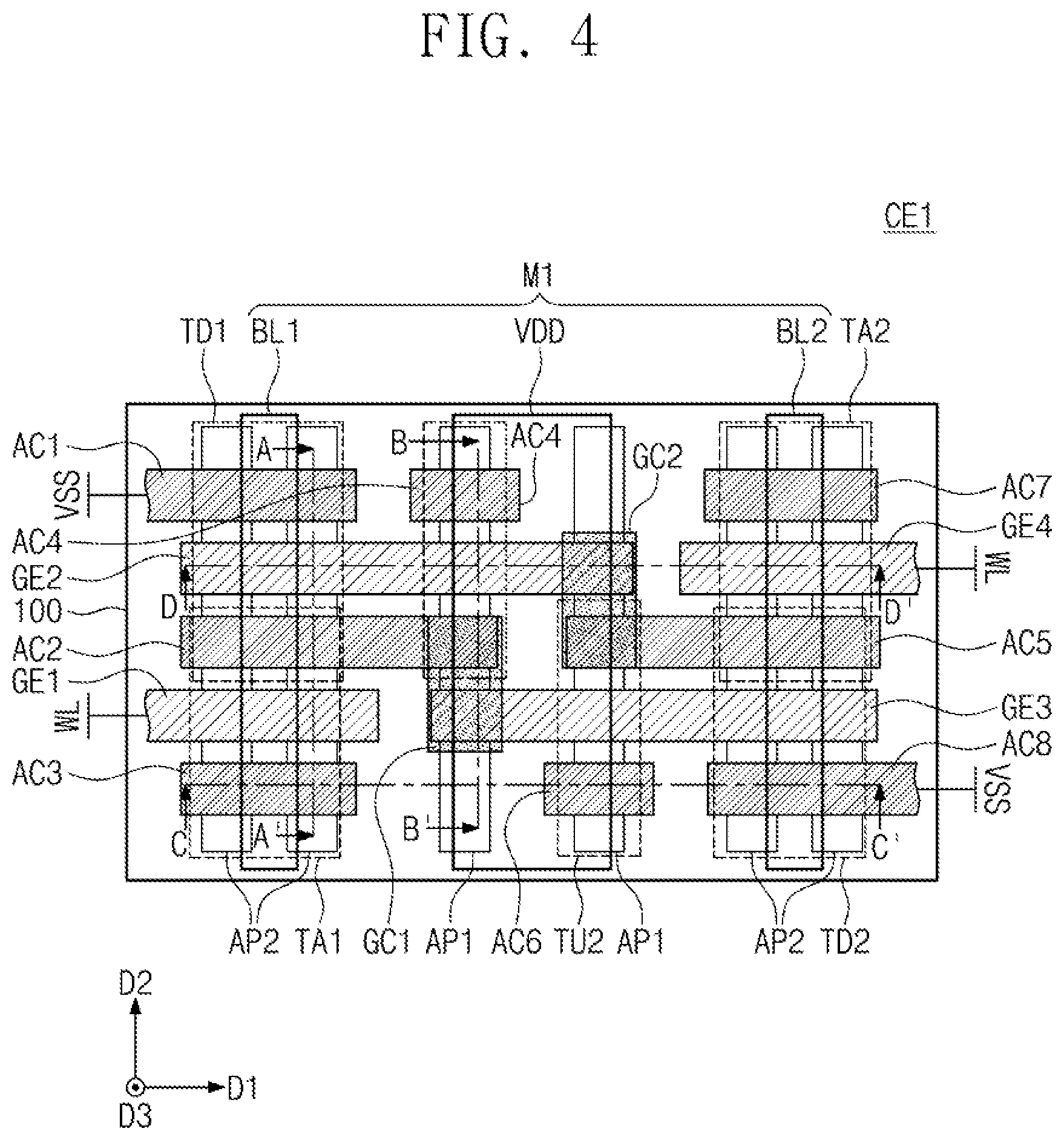 Patent US11832430 Figure 4 – Semiconductor device