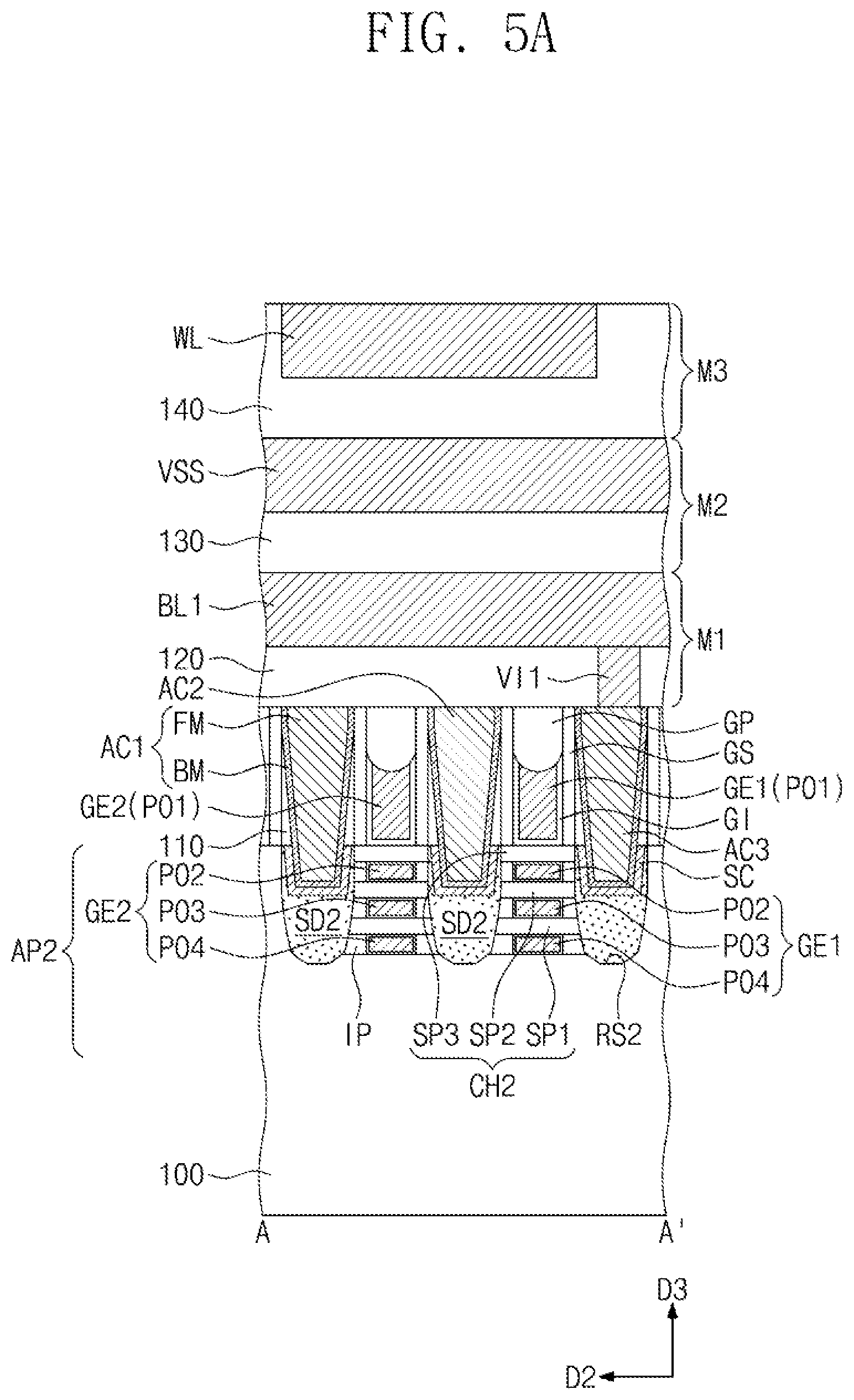 Patent US11832430 Figure 5 – Semiconductor device