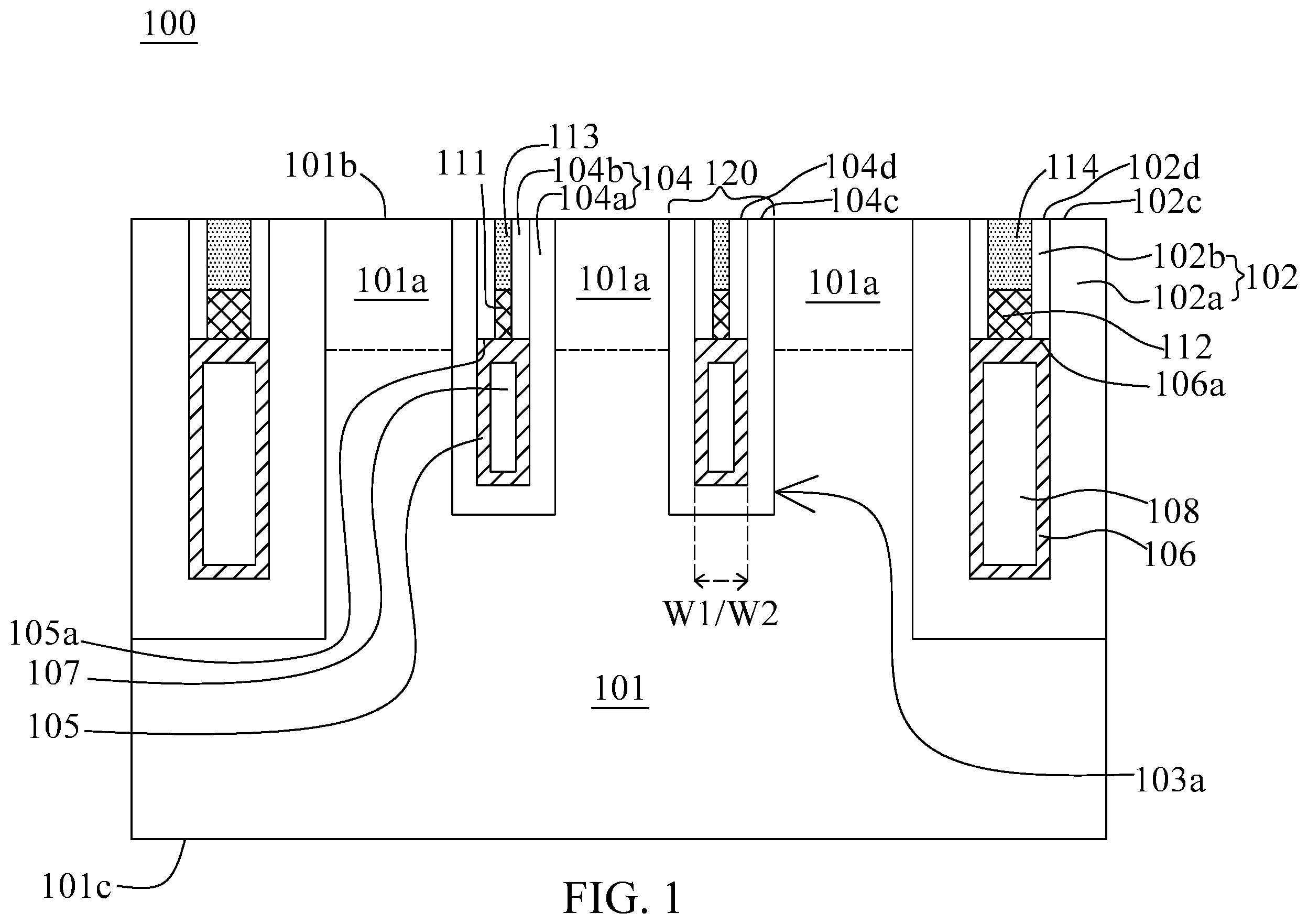 Patent US11832432 Figure 1 – Method of manufacturing memory device having word lines with reduced leakage