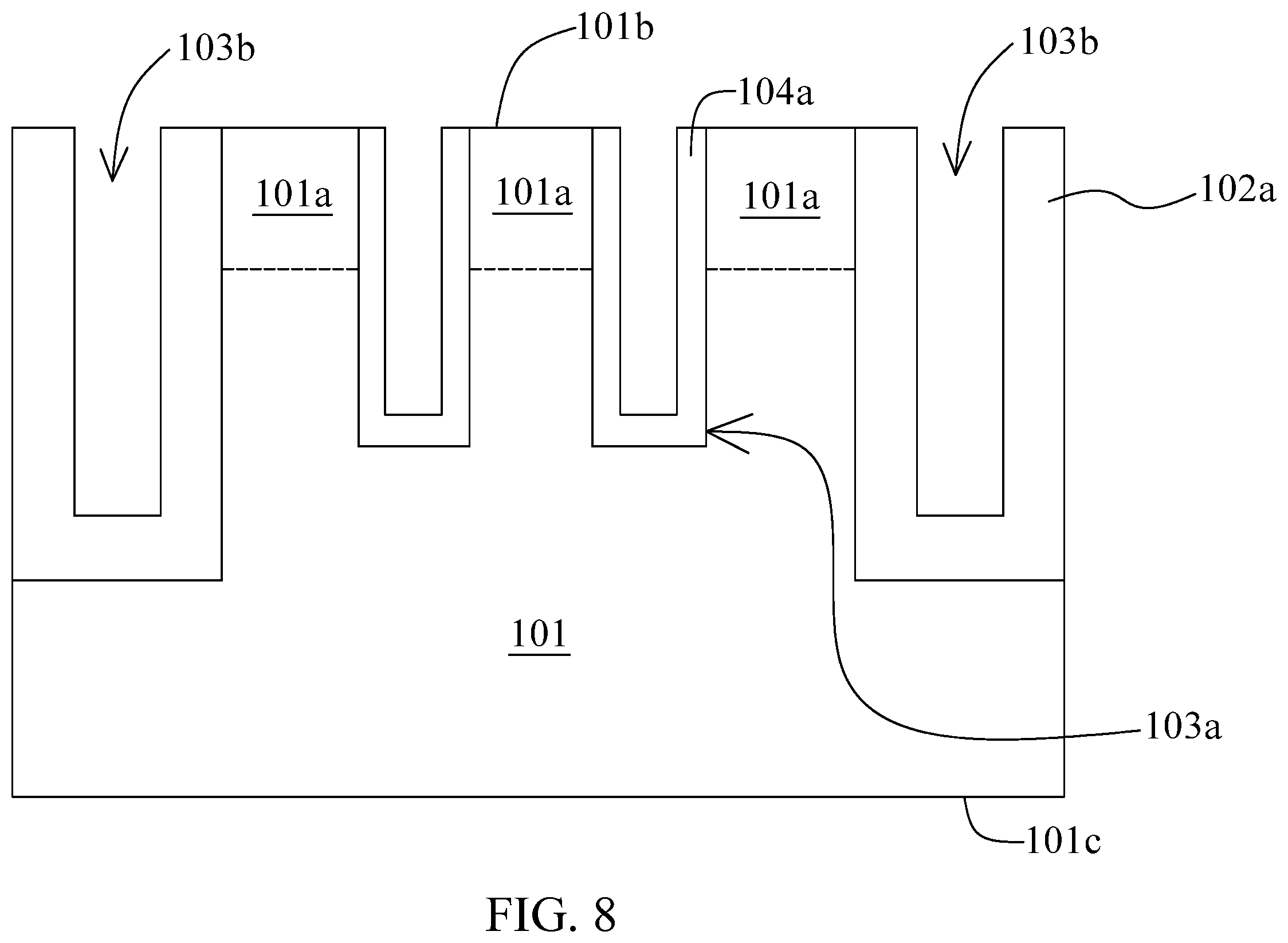 Patent US11832432 Figure 8 – Method of manufacturing memory device having word lines with reduced leakage