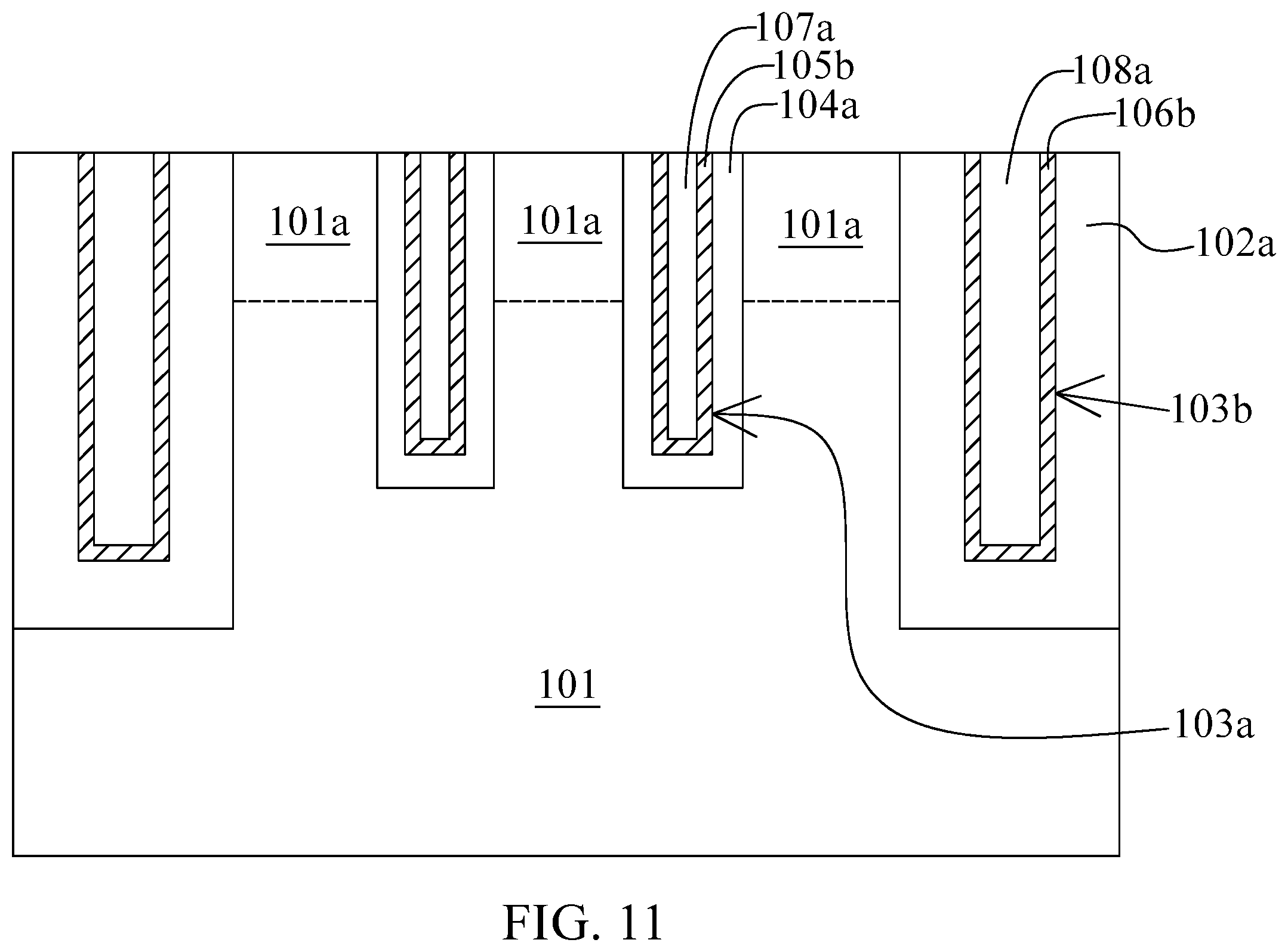 Patent US11832432 Figure 11 – Method of manufacturing memory device having word lines with reduced leakage