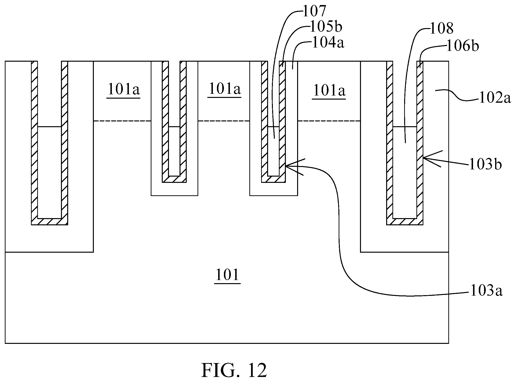 Patent US11832432 Figure 12 – Method of manufacturing memory device having word lines with reduced leakage