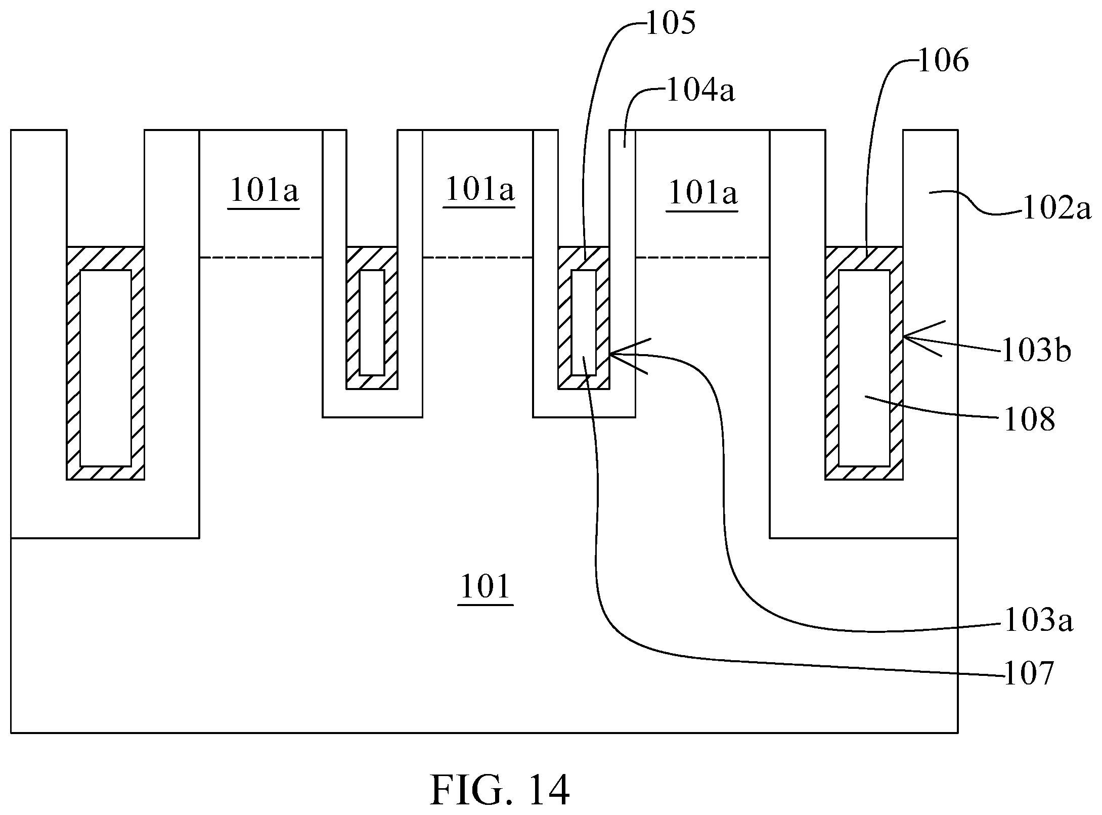 Patent US11832432 Figure 14 – Method of manufacturing memory device having word lines with reduced leakage
