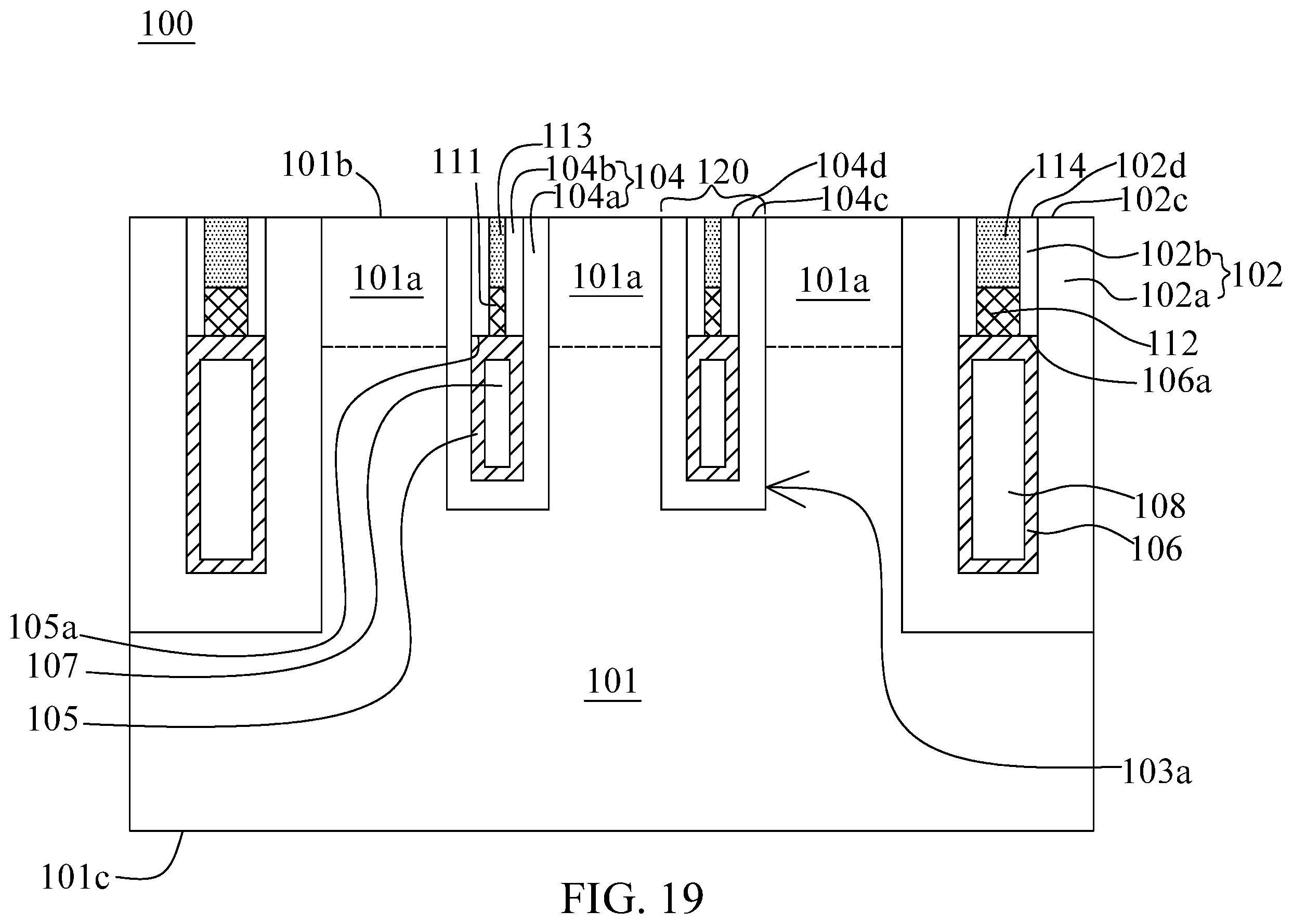 Patent US11832432 Figure 19 – Method of manufacturing memory device having word lines with reduced leakage