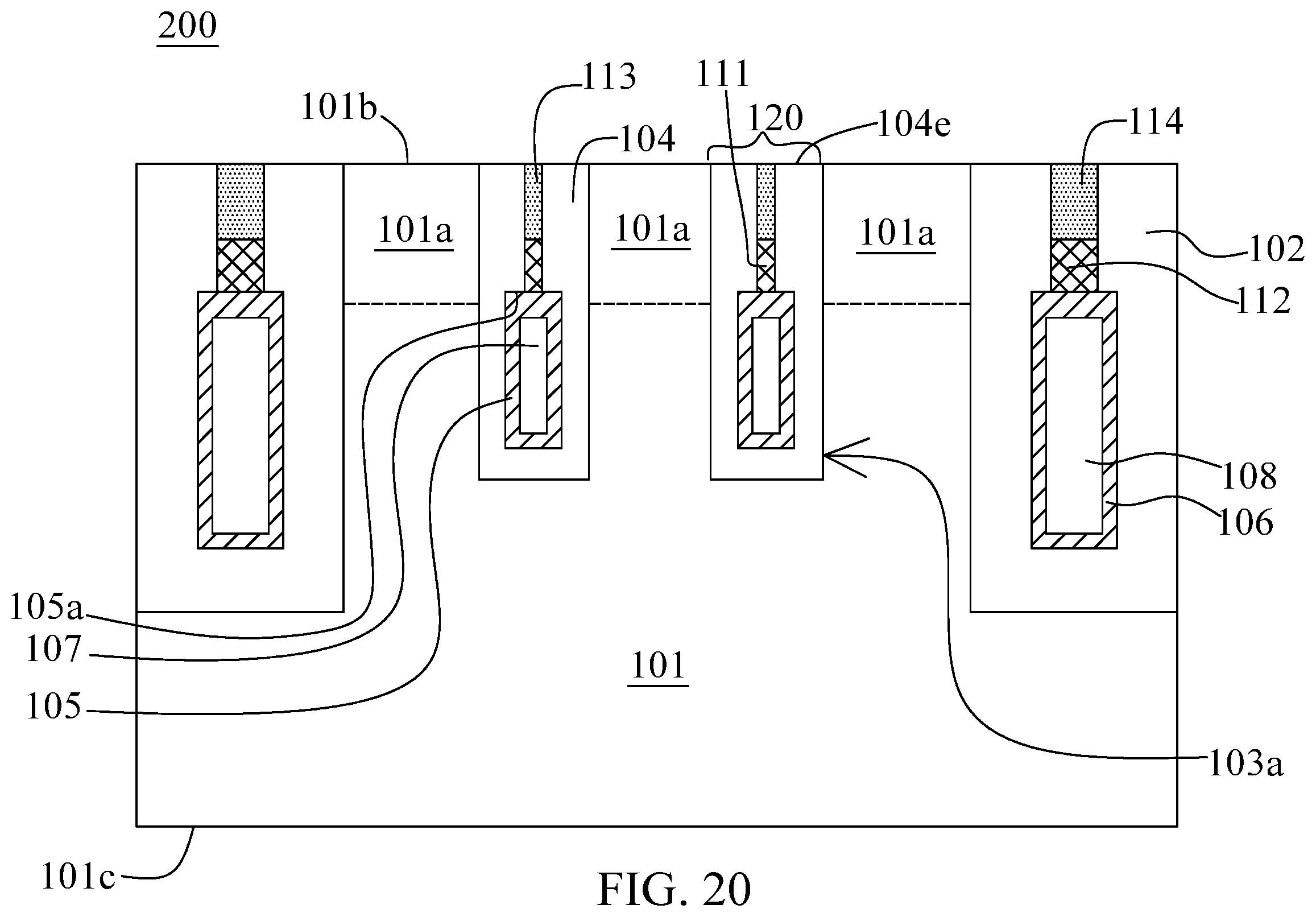 Patent US11832432 Figure 20 – Method of manufacturing memory device having word lines with reduced leakage