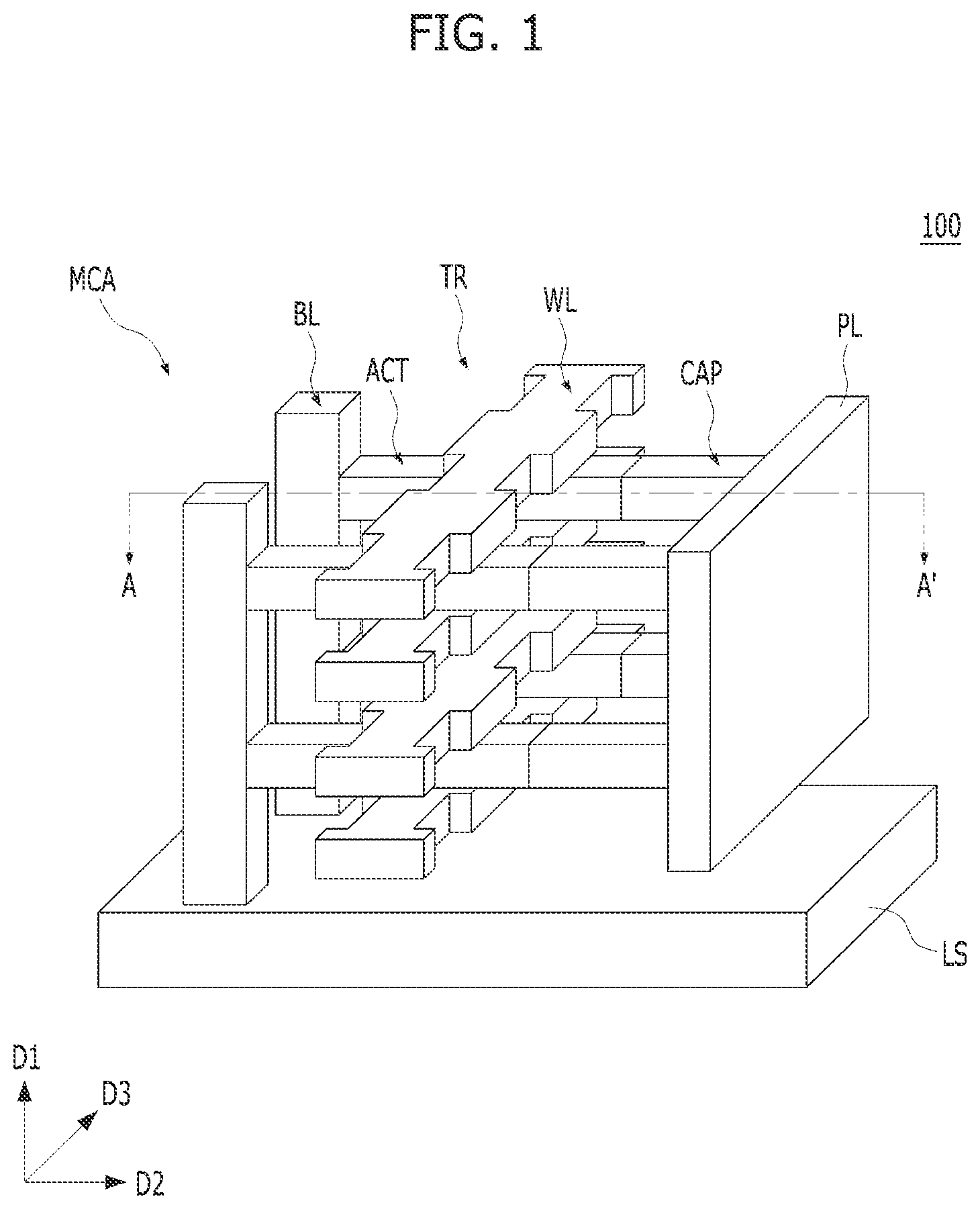 Patent US11832434 Figure 1 – Memory cell and memory device