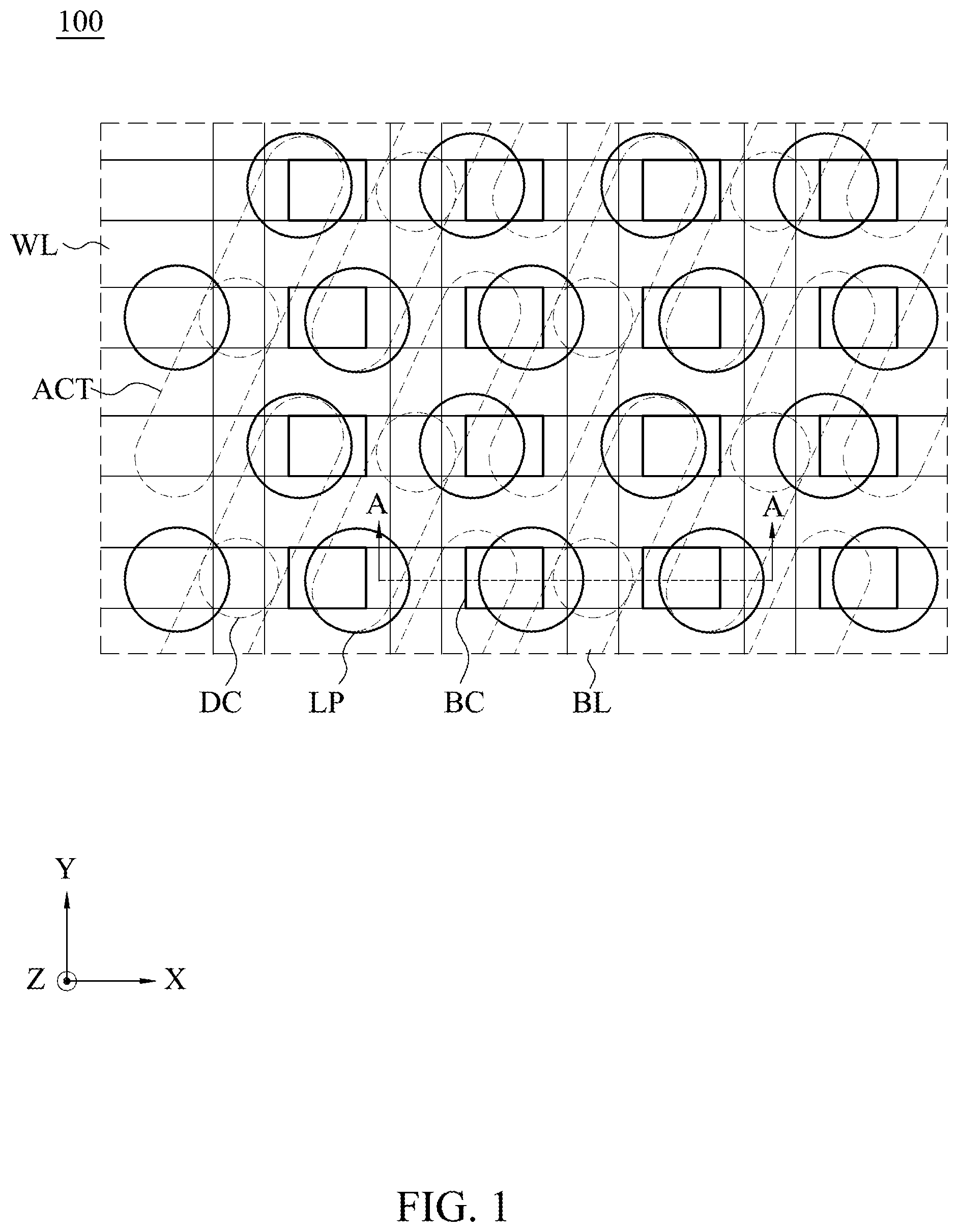 Patent US11832435 Figure 1 – Semiconductor device and method of fabricating the same