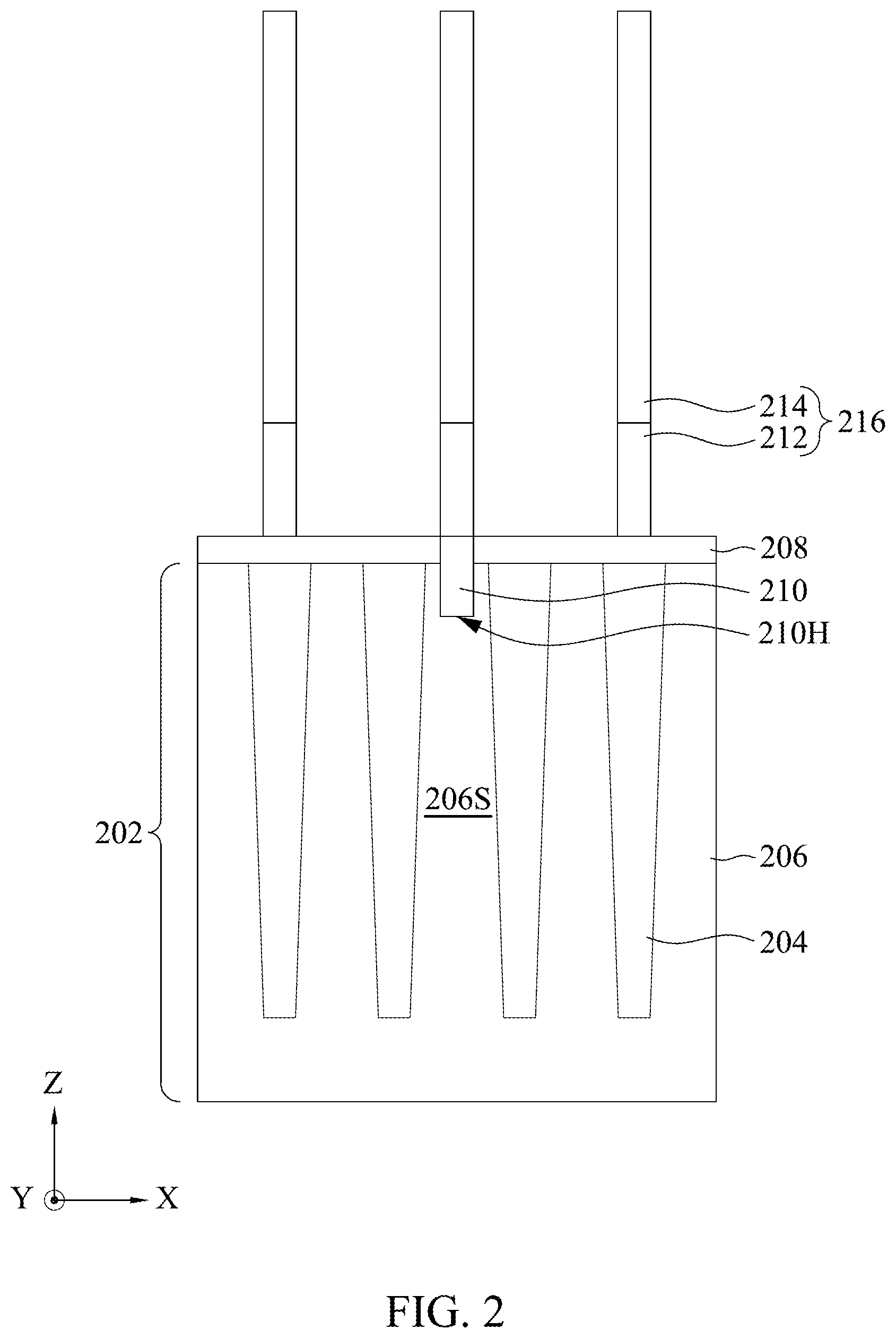 Patent US11832435 Figure 2 – Semiconductor device and method of fabricating the same