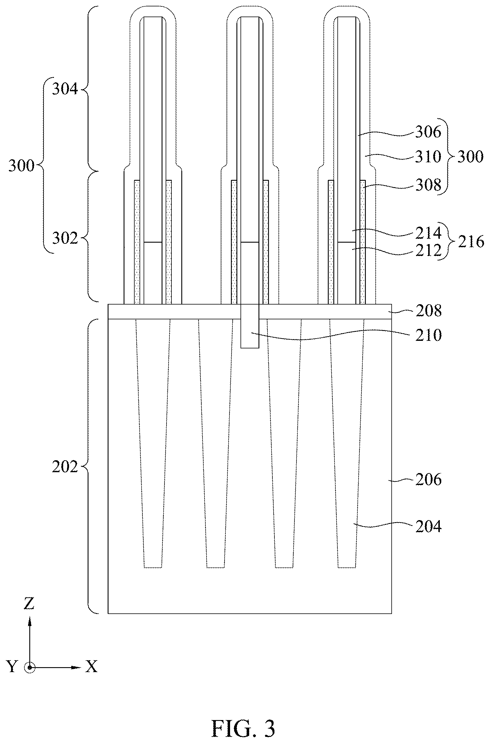 Patent US11832435 Figure 3 – Semiconductor device and method of fabricating the same